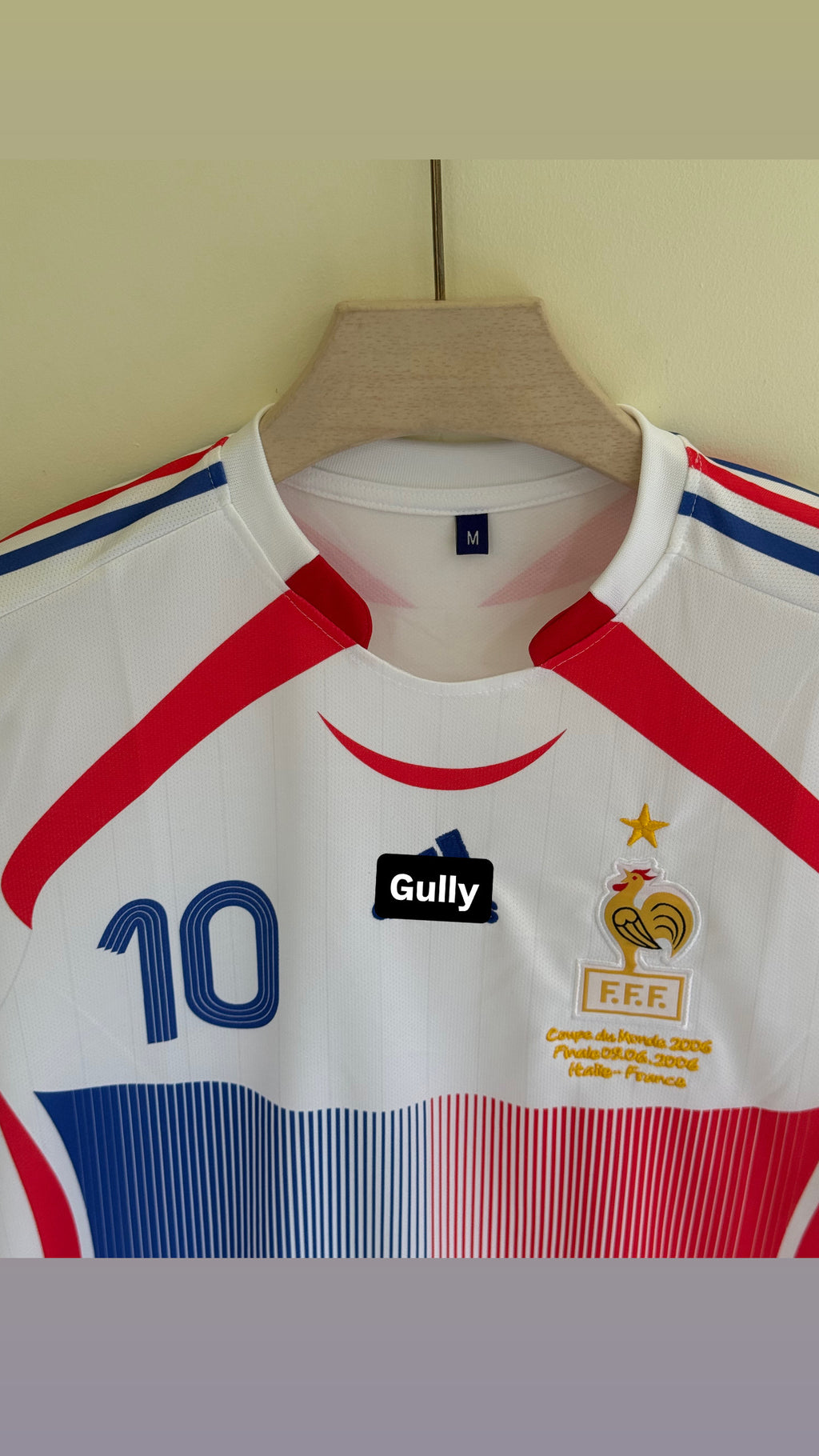 ZIDANE FRANCE  2006 AWAY FULL SLEEV EMBROIDERY