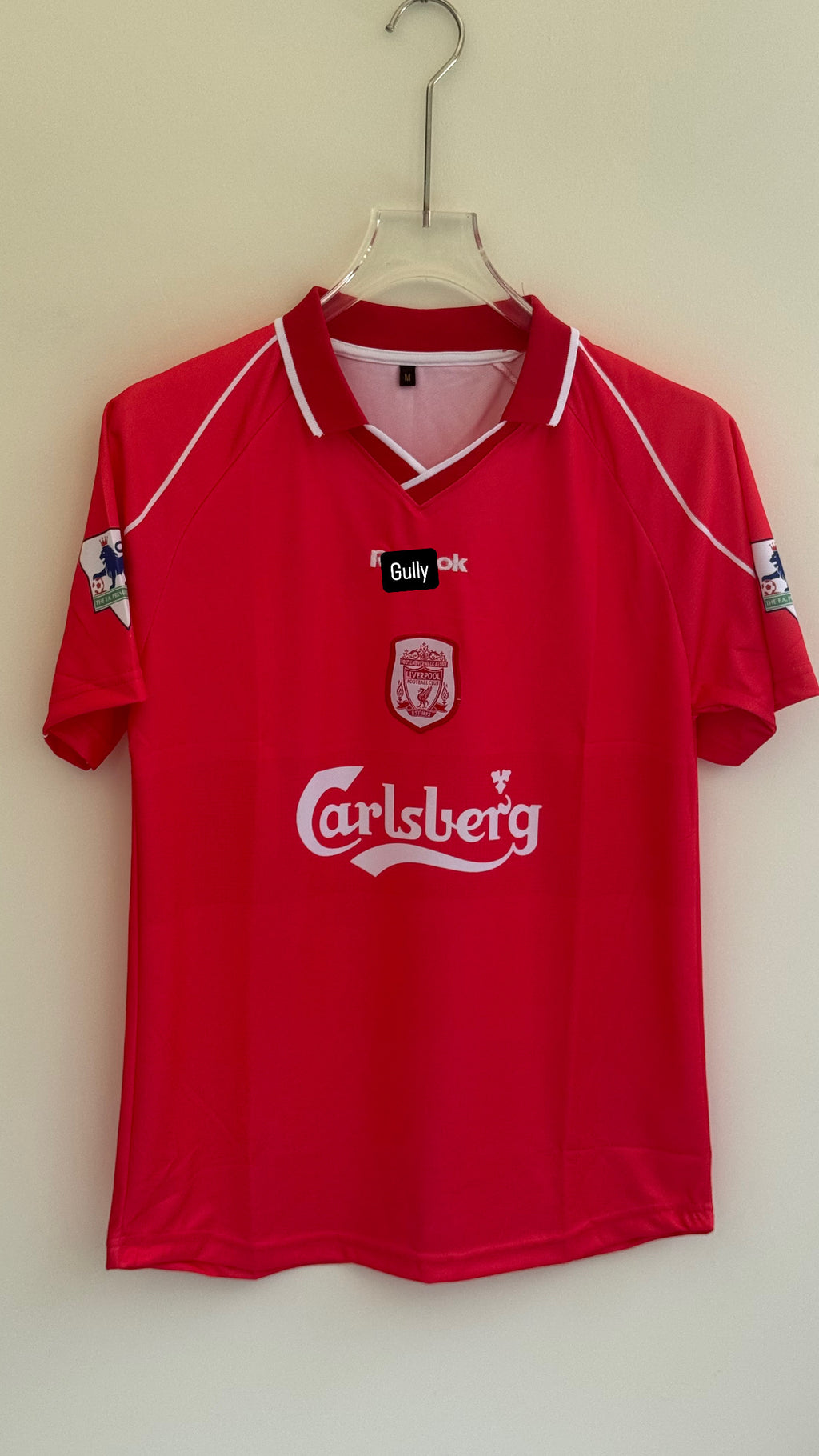 OWEN LIVERPOOL 2000/02 HOME KIT POLO EMBROIDERY