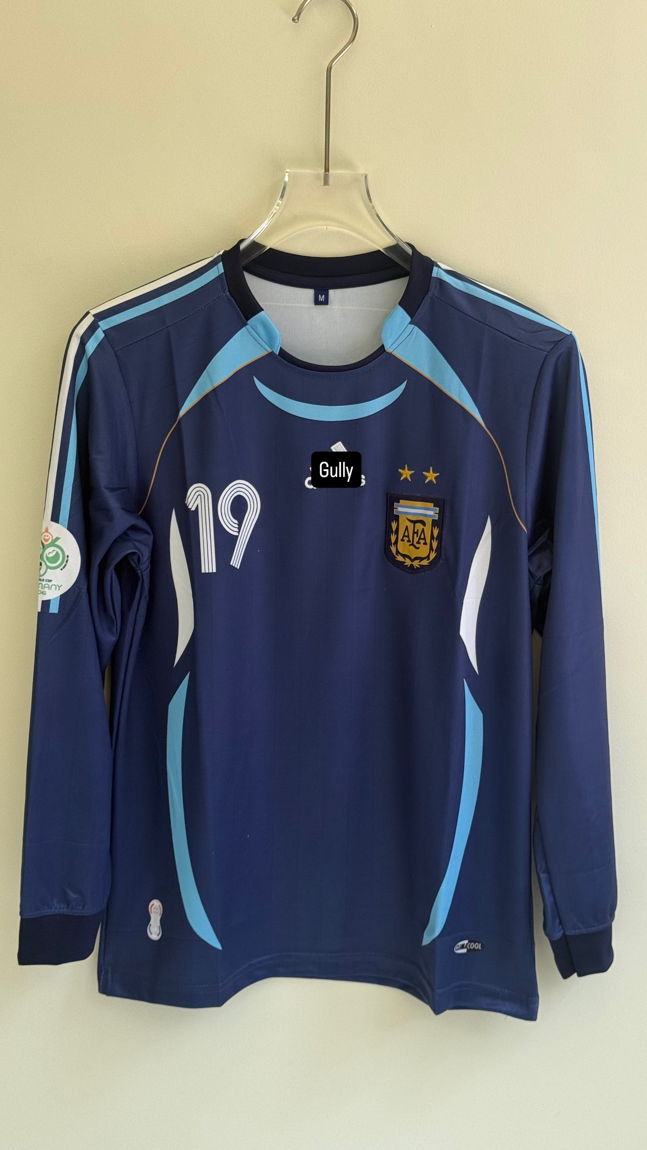 MESSI ARGENTINA 2006 AWAY KIT FULL SLEEV EMBROIDERY