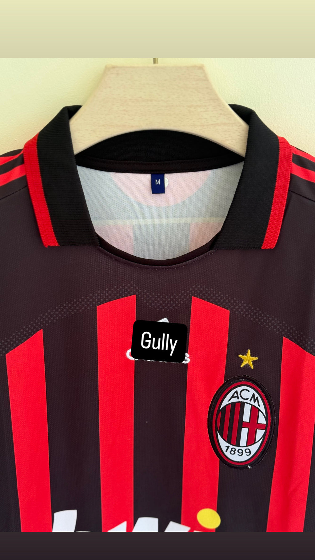 MALDINI AC MILAN 2007 HOME KIT POLO FULL SLEEV EMBROIDERY