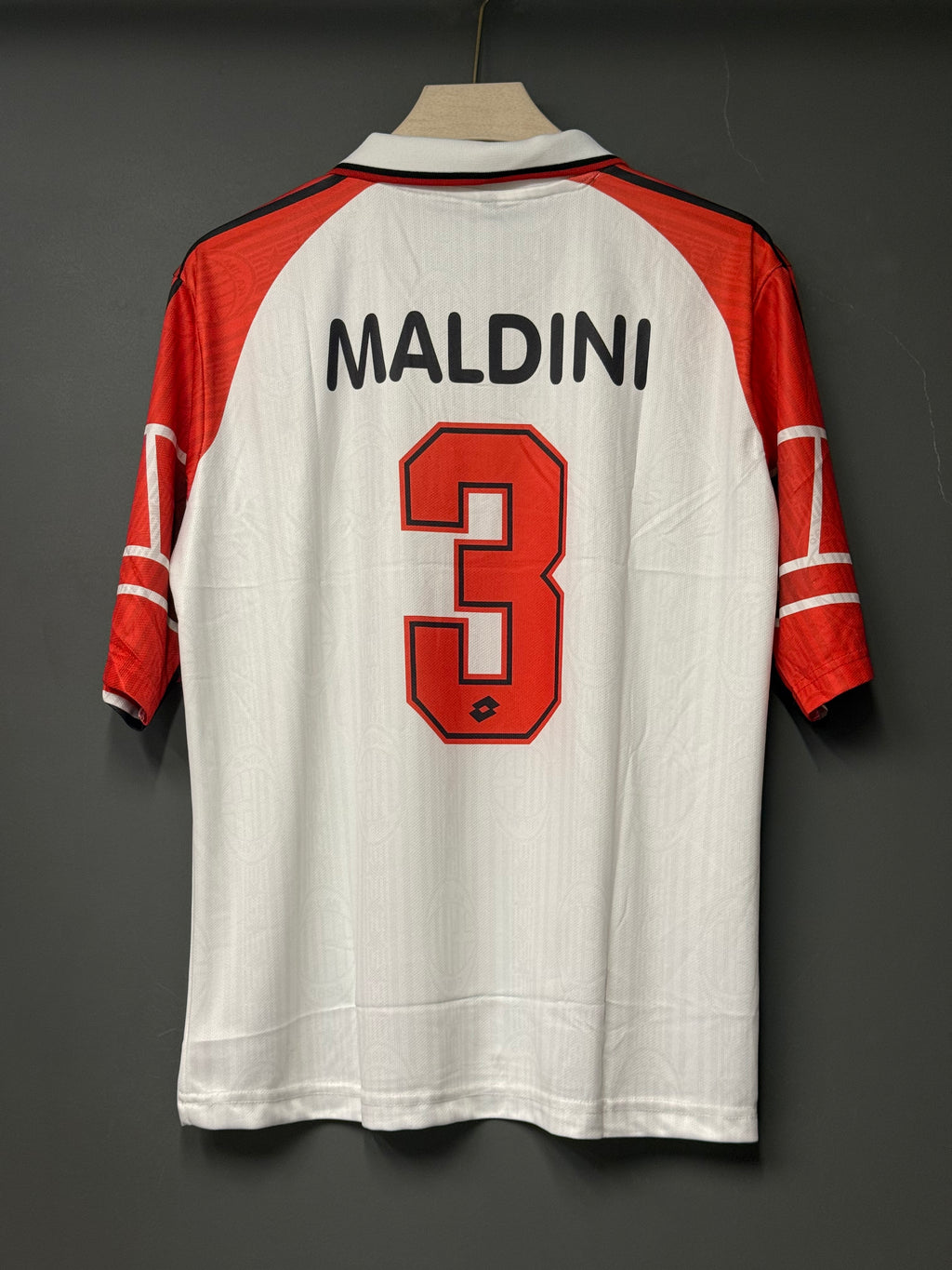 MALDINI AC MILAN 97/98 AWAY POLO FIVE SLEEV EMBROIDERY