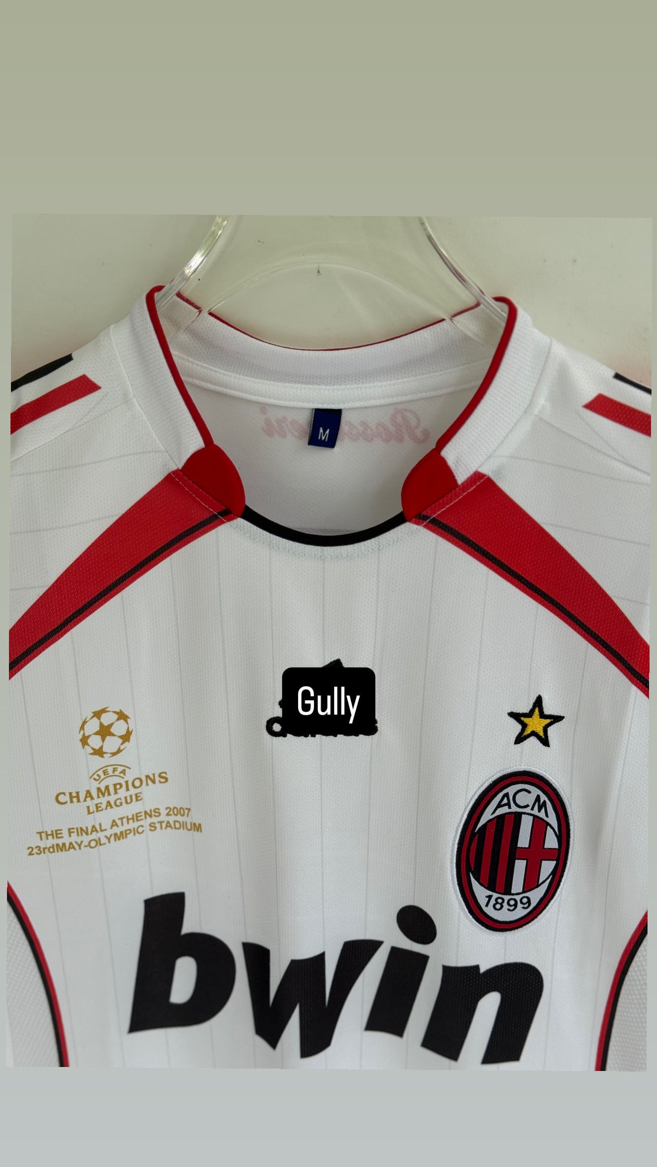KAKA AC MILAN AWAY KIT 2007 EMBROIDERY