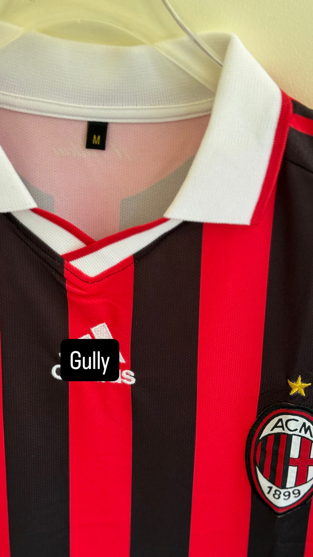 GATTUSO AC MILAN 2009/10 HOME KIT POLO EMBROIDERY