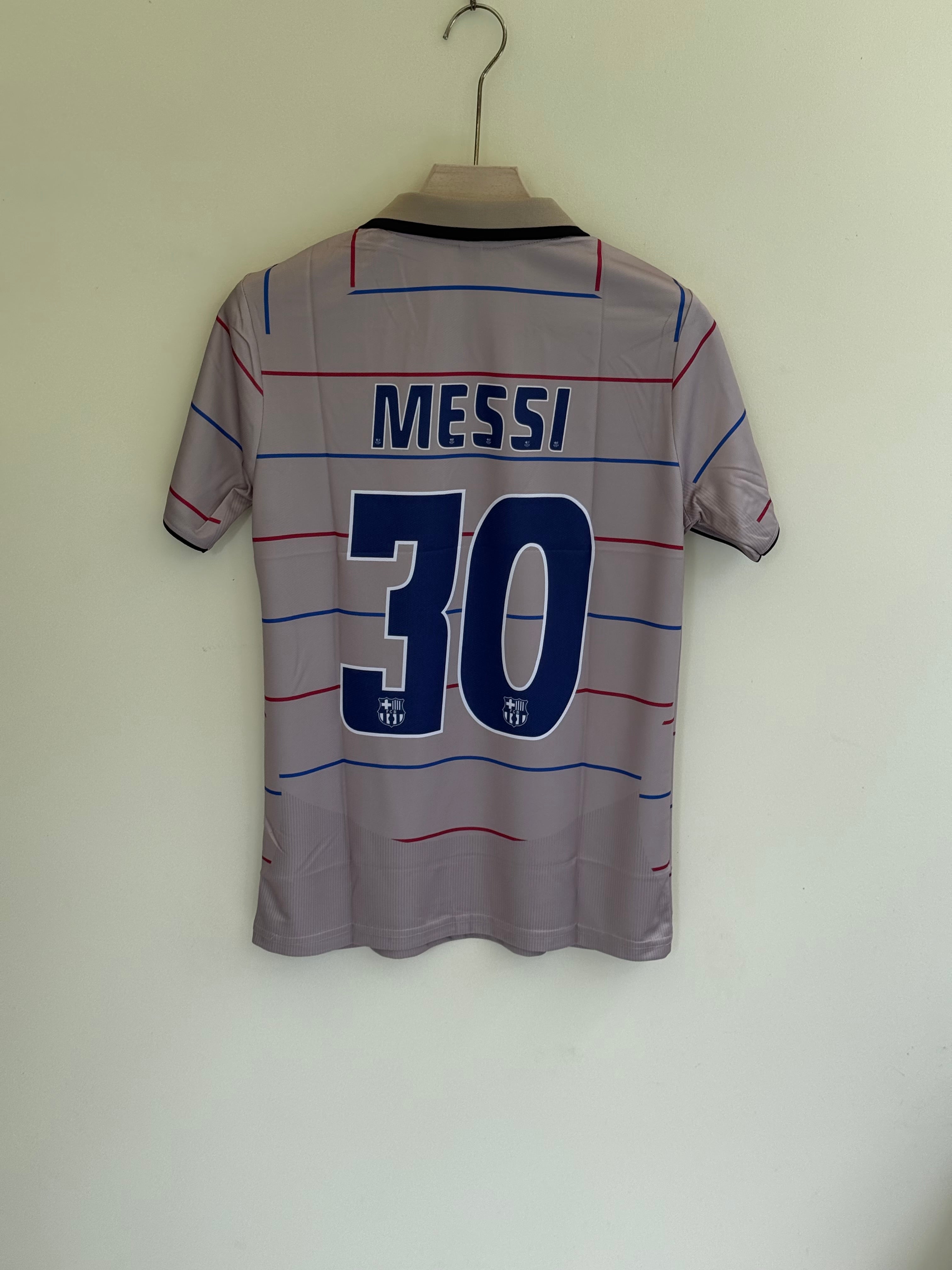 MESSI BARCELONA 2003/04 AWAY KIT POLO EMBROIDERY