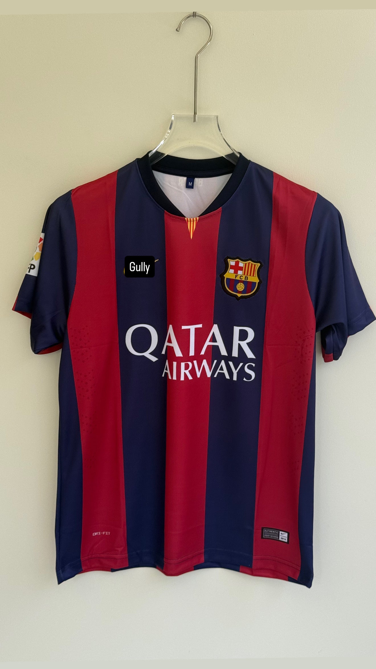 NEYMAR BARCELONA 2014/15 HOME KIT EMBROIDERY