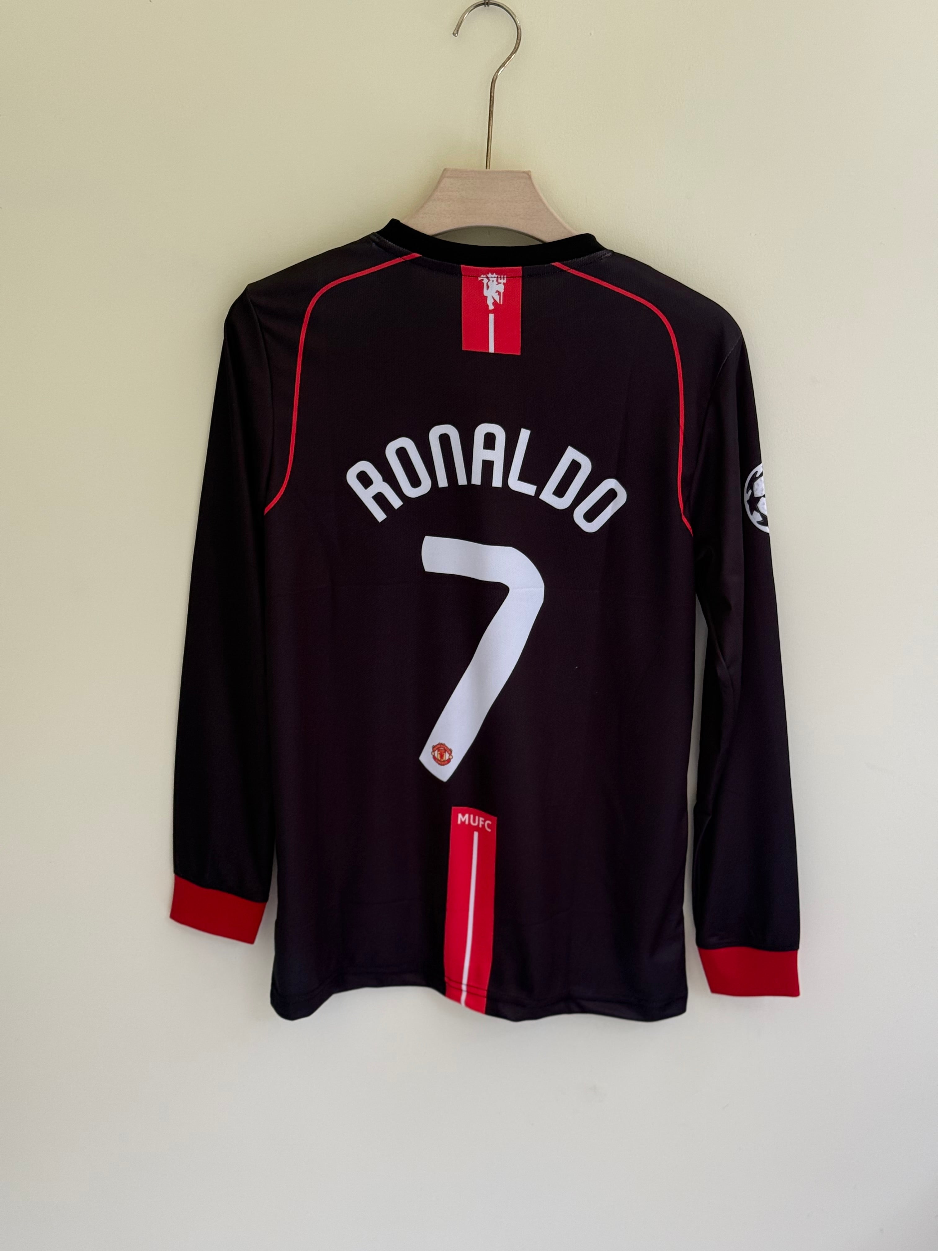 RONALDO UNITED 2008 AWAY KIT FULL SLEEV EMBROIDERY