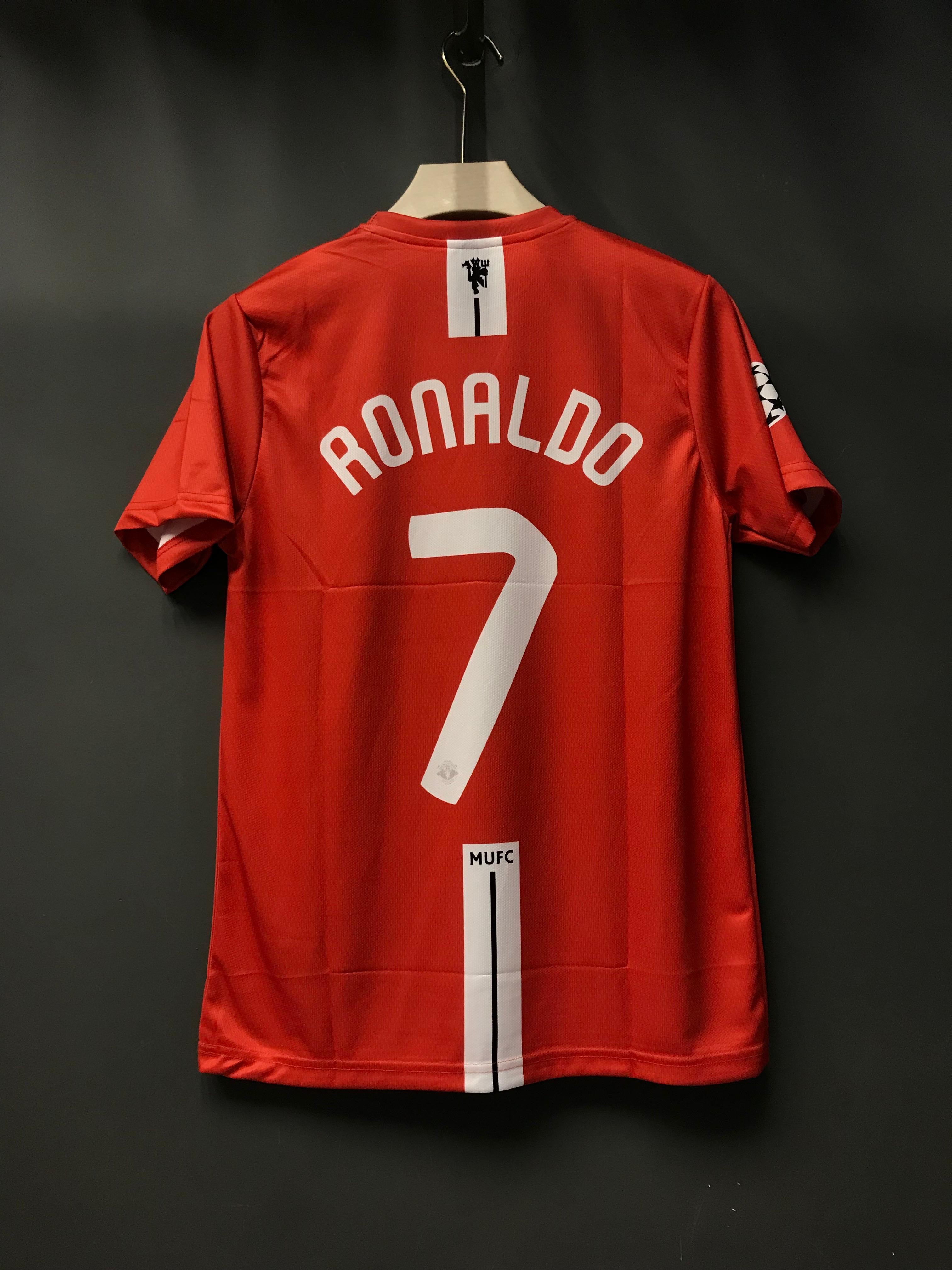 RONALDO UNITED 2008 HOME KIT EMBROIDERY