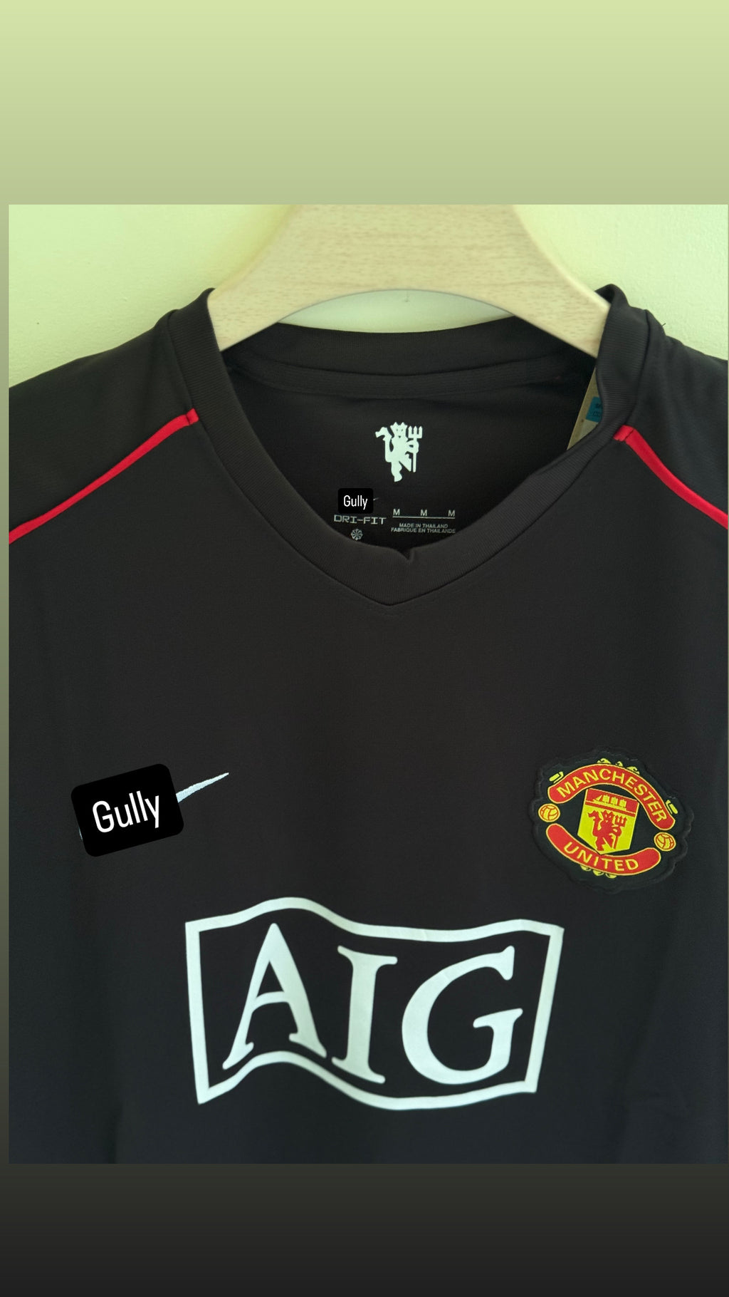 MANCHESTER UNITED 2008 AWAY KIT MASTER QUALITY EMBROIDERY