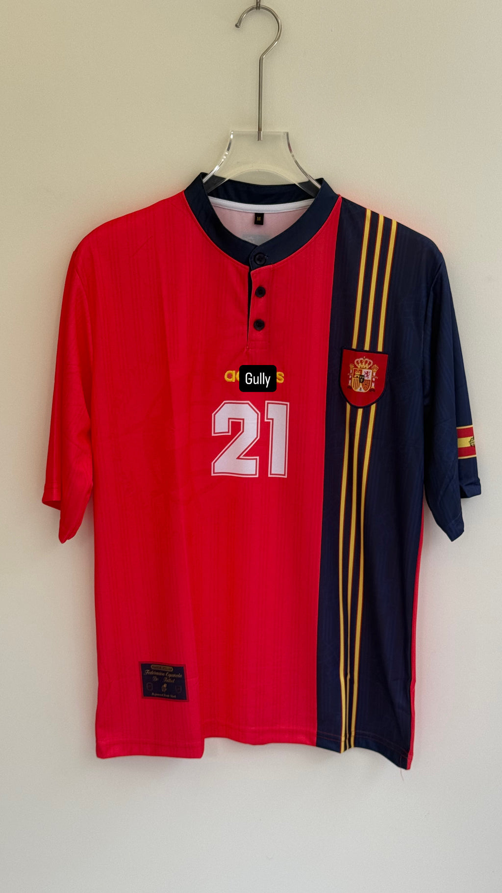 LUIS ENRIQUE SPAIN HOME KIT FIVE SLEEV EMBROIDERY