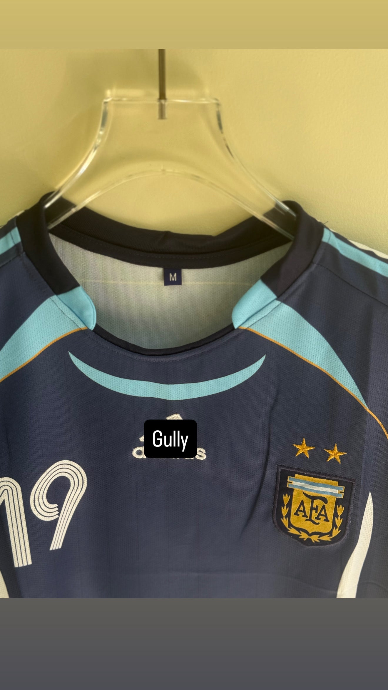 MESSI ARG 2006 AWAY KIT EMBROIDERY