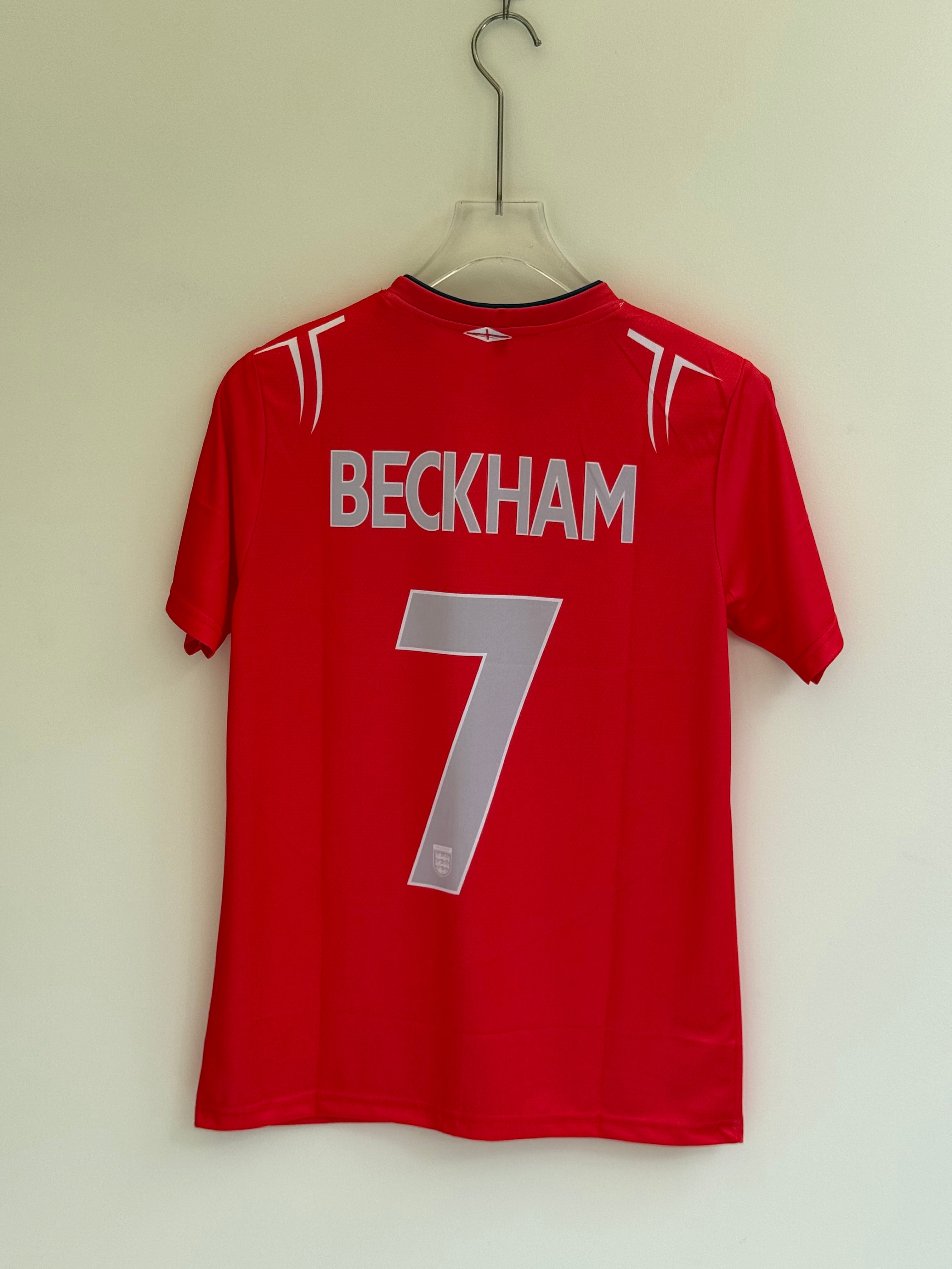 BECKHAM ENGLAND 2004/06 AWAY KIT EMBROIDERY