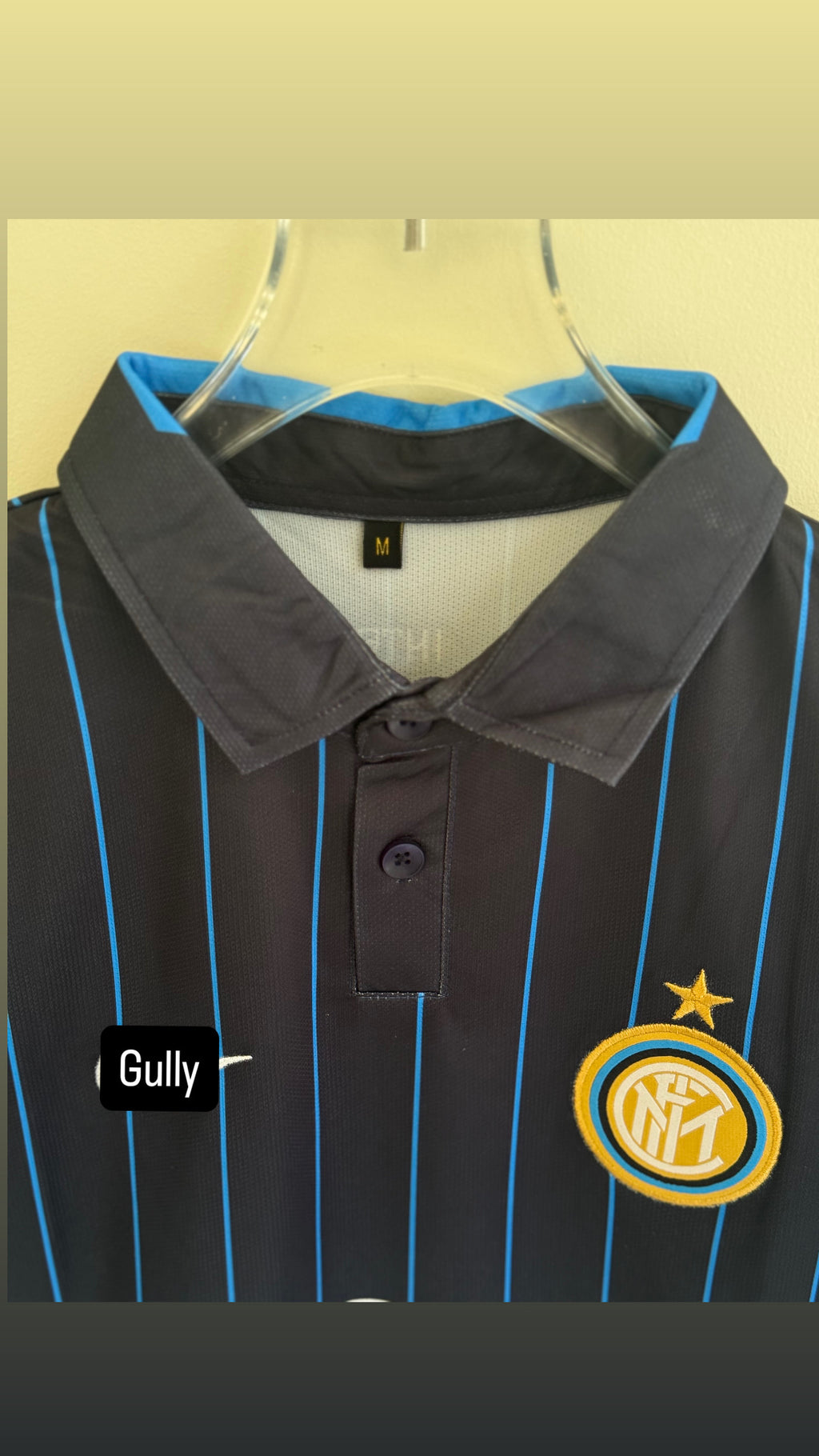 ICARDI INTER MILAN 2014/15 HOME KIT POLO EMBROIDERY