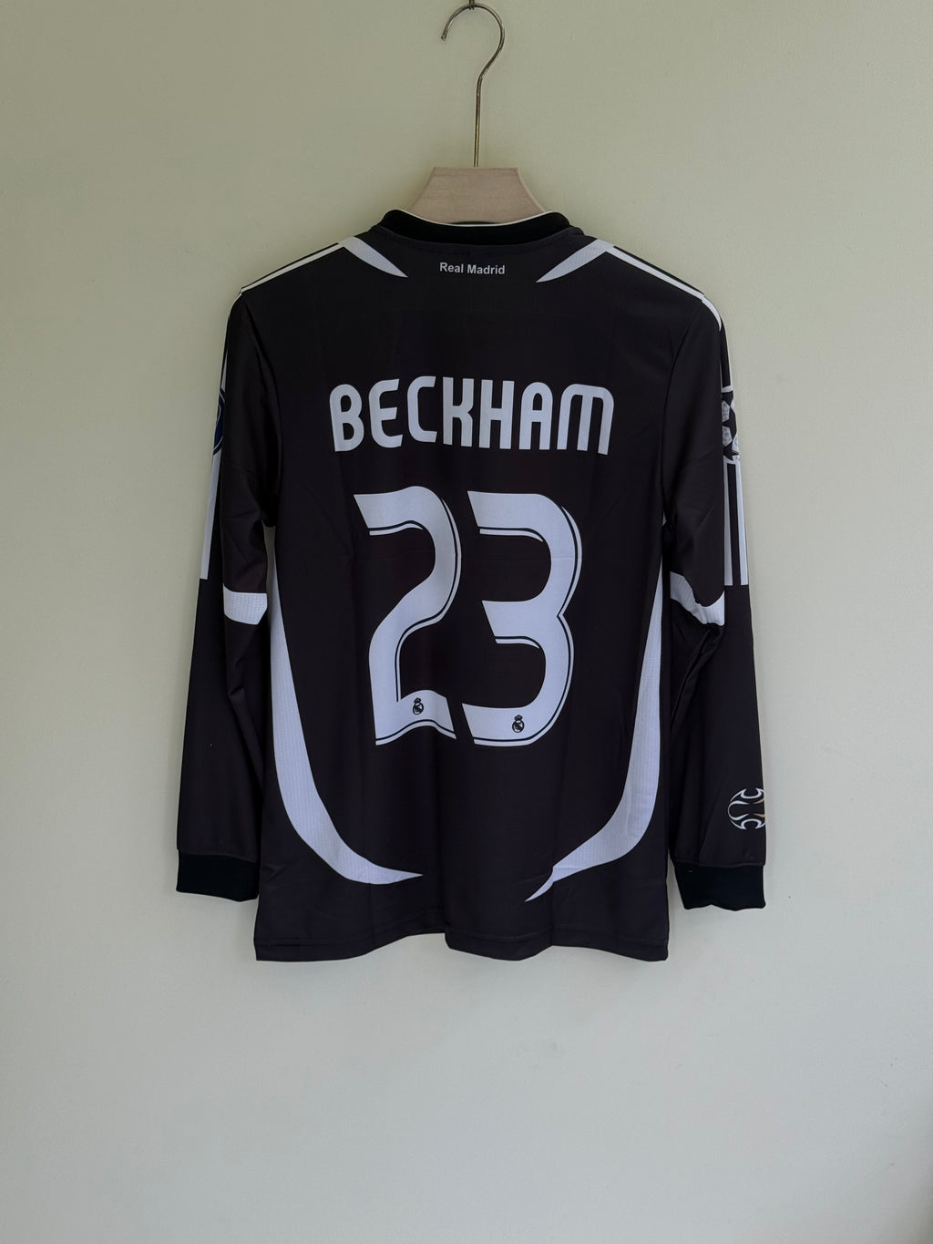 BECKHAM REAL MADRID 2006/07 AWAY FULL SLEEV EMBROIDERY