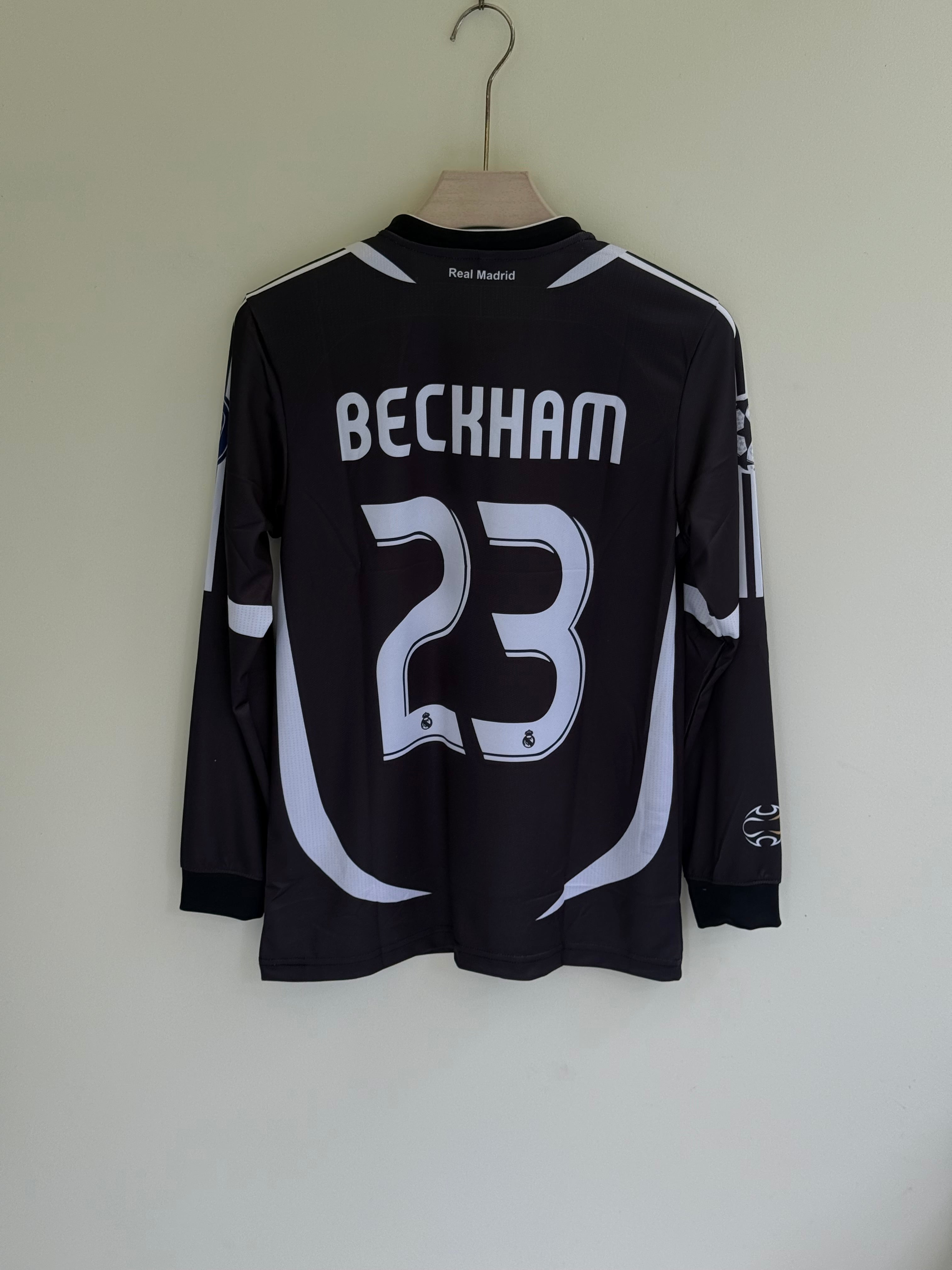 BECKHAM REAL MADRID 2006/07 AWAY FULL SLEEV EMBROIDERY