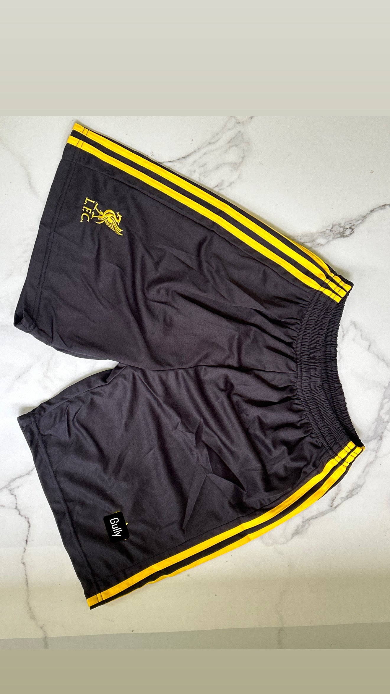 LIVERPOOL BLACK SHORTS EMBROIDERY