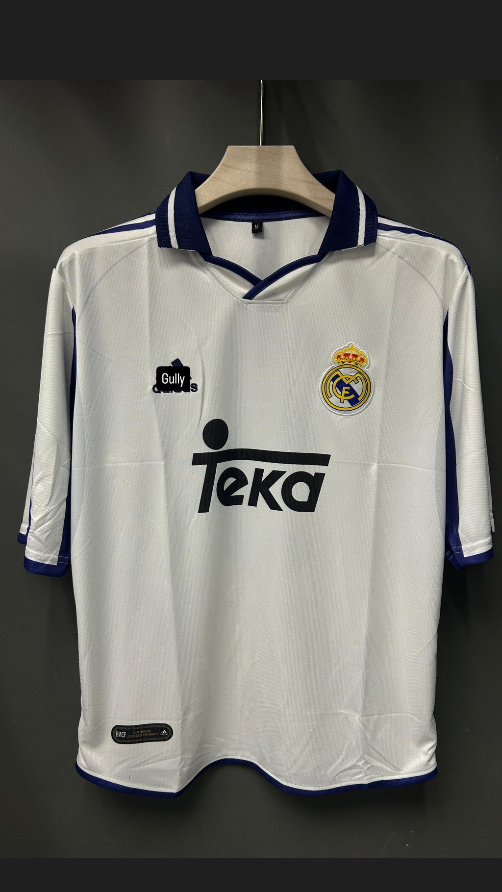 R.CARLOS REAL MADRID 2000/01 HOME KIT POLO FIVE SLEEV EMBROIDERY