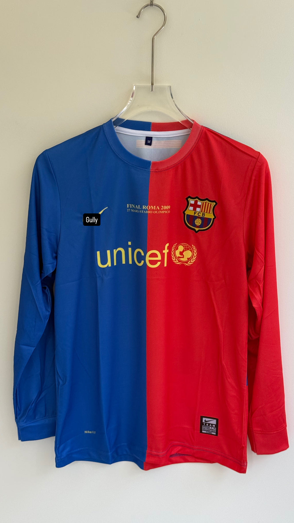 MESSI BARCELONA 2008/09 HOME KIT FULL SLEEV EMBROIDERY