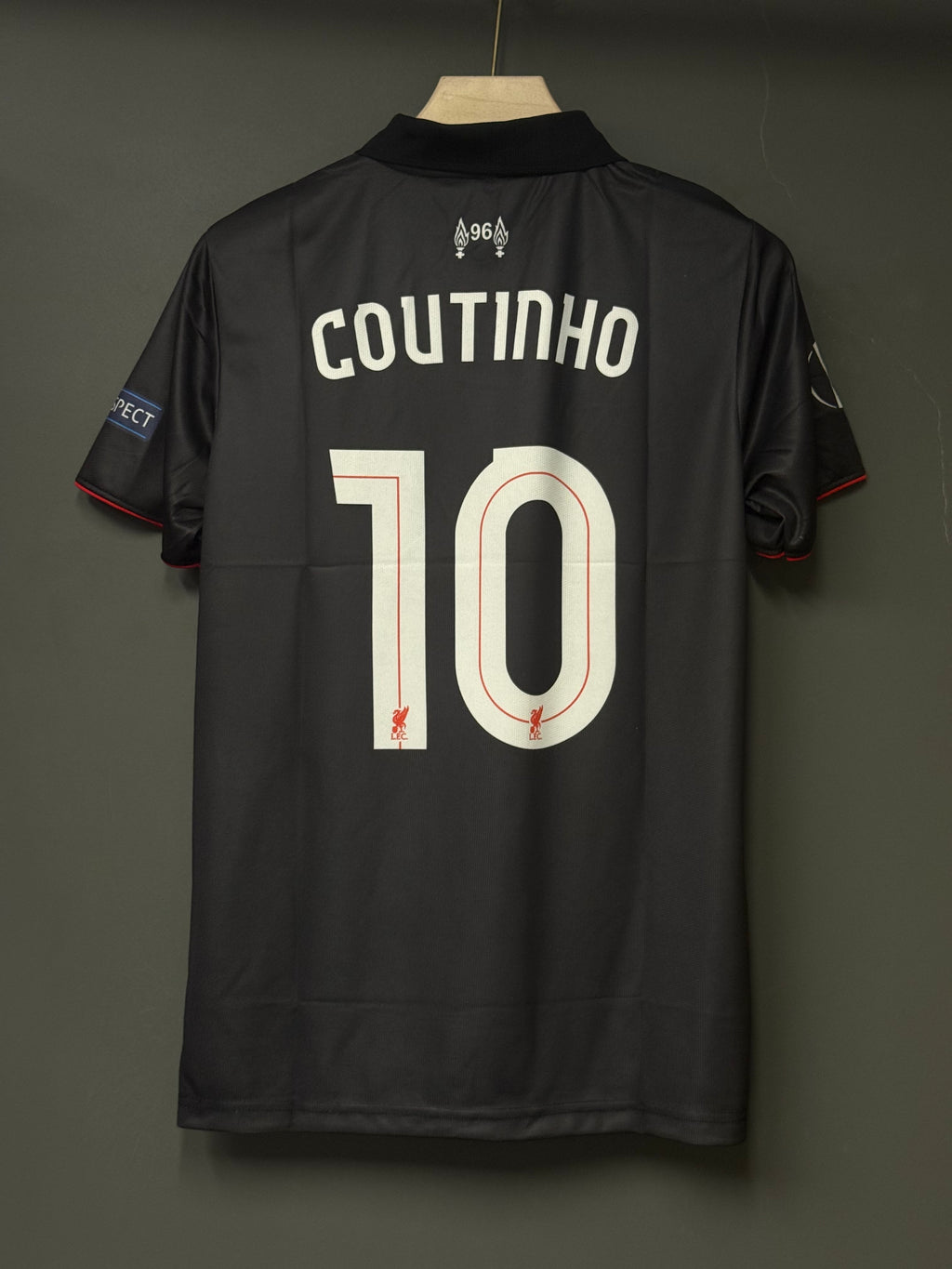 COUTINHO LIVERPOOL THIRD KIT 2015/16 POLO EMBROIDERY