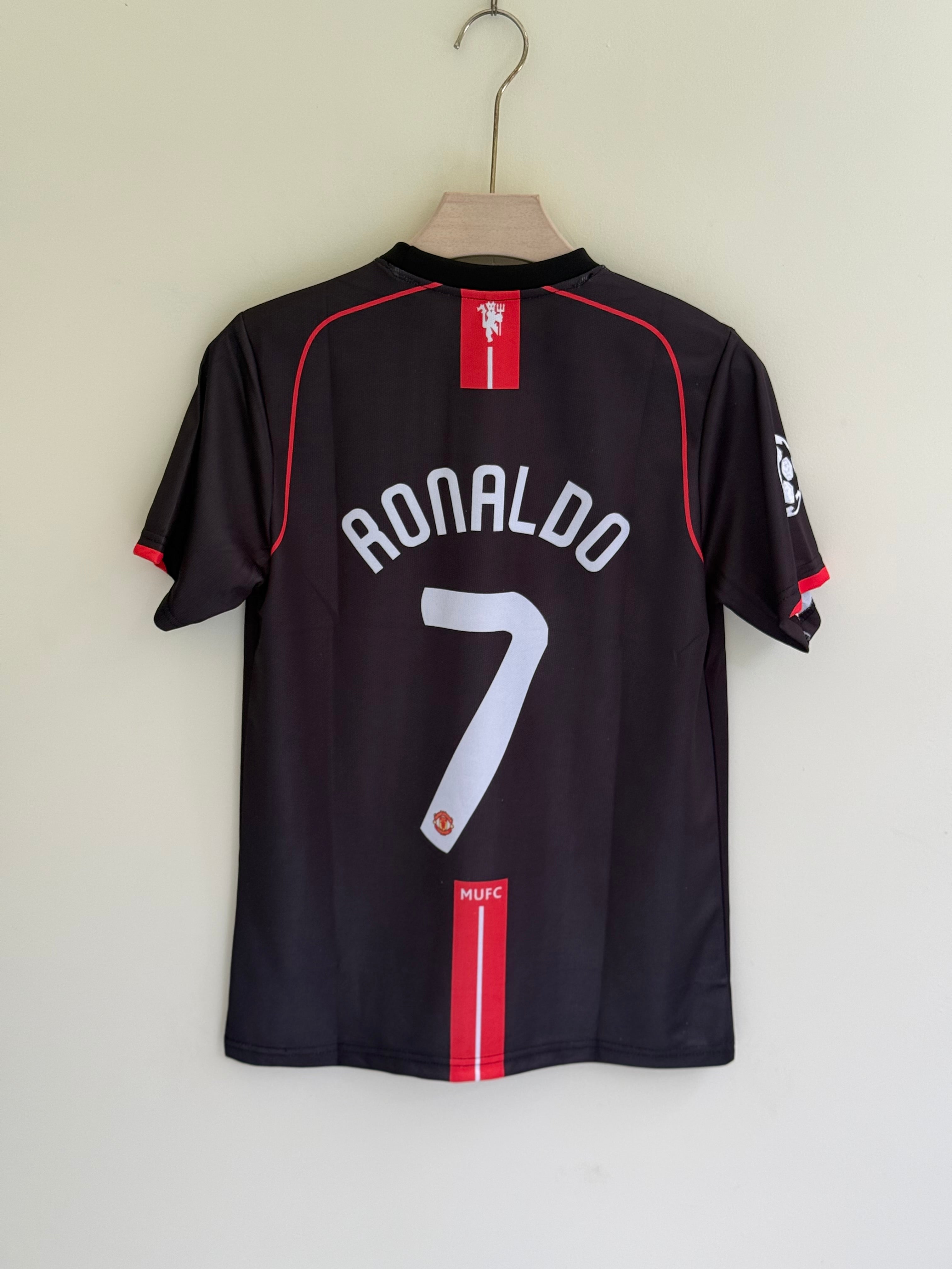 RONALDO UNITED 2008 AWAY KIT HALF SLEEVE EMBROIDERY