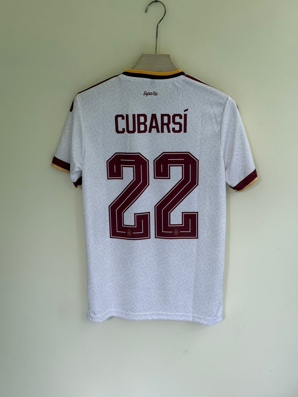 CUBARSI (2 STAR) SPAIN WORLD CUP 2026 AWAY KIT EMBROIDERY