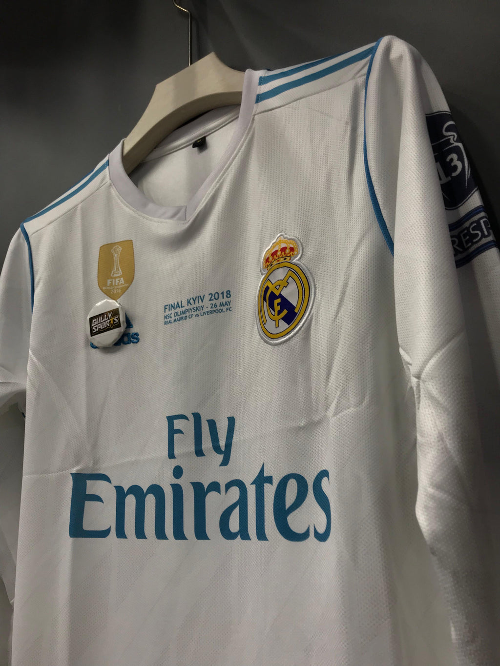RONALDO REAL MADRID 2018 HOME KIT FULL  SLEEV EMBROIDERY