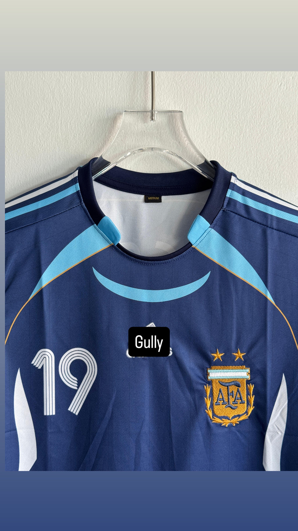MESSI ARG 2006 AWAY KIT EMBROIDERY