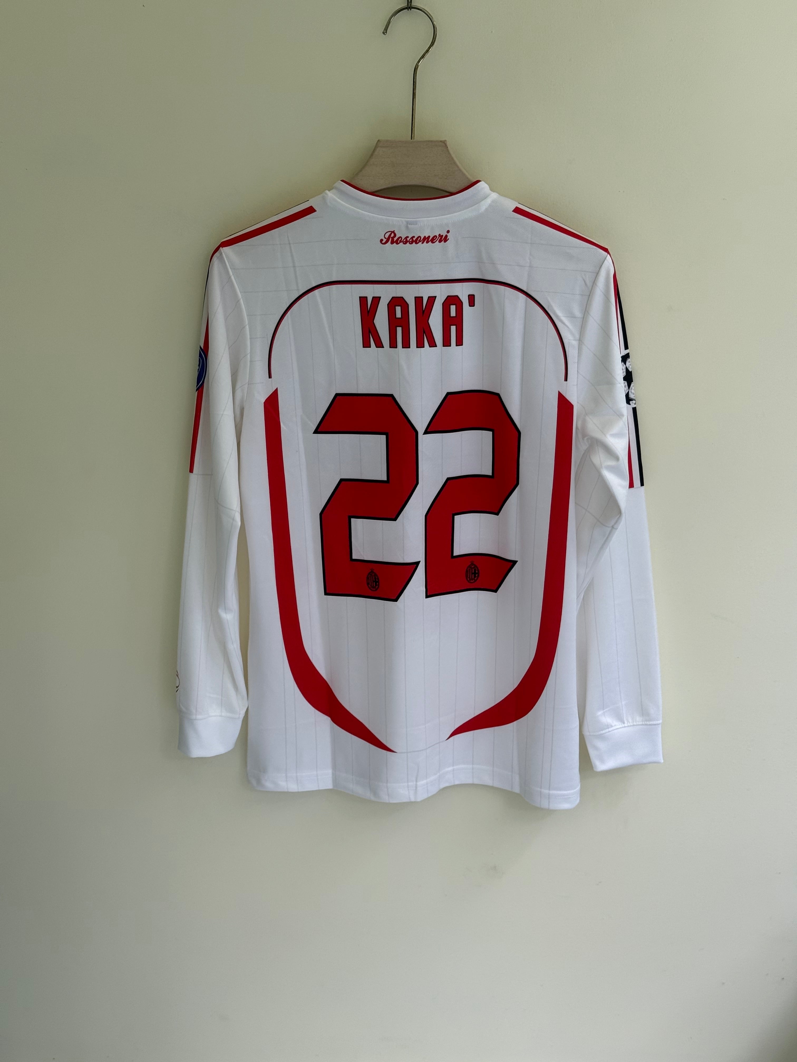 KAKA AC MILAN 2006/07 AWAY KIT FULL SLEEV EMBROIDERY