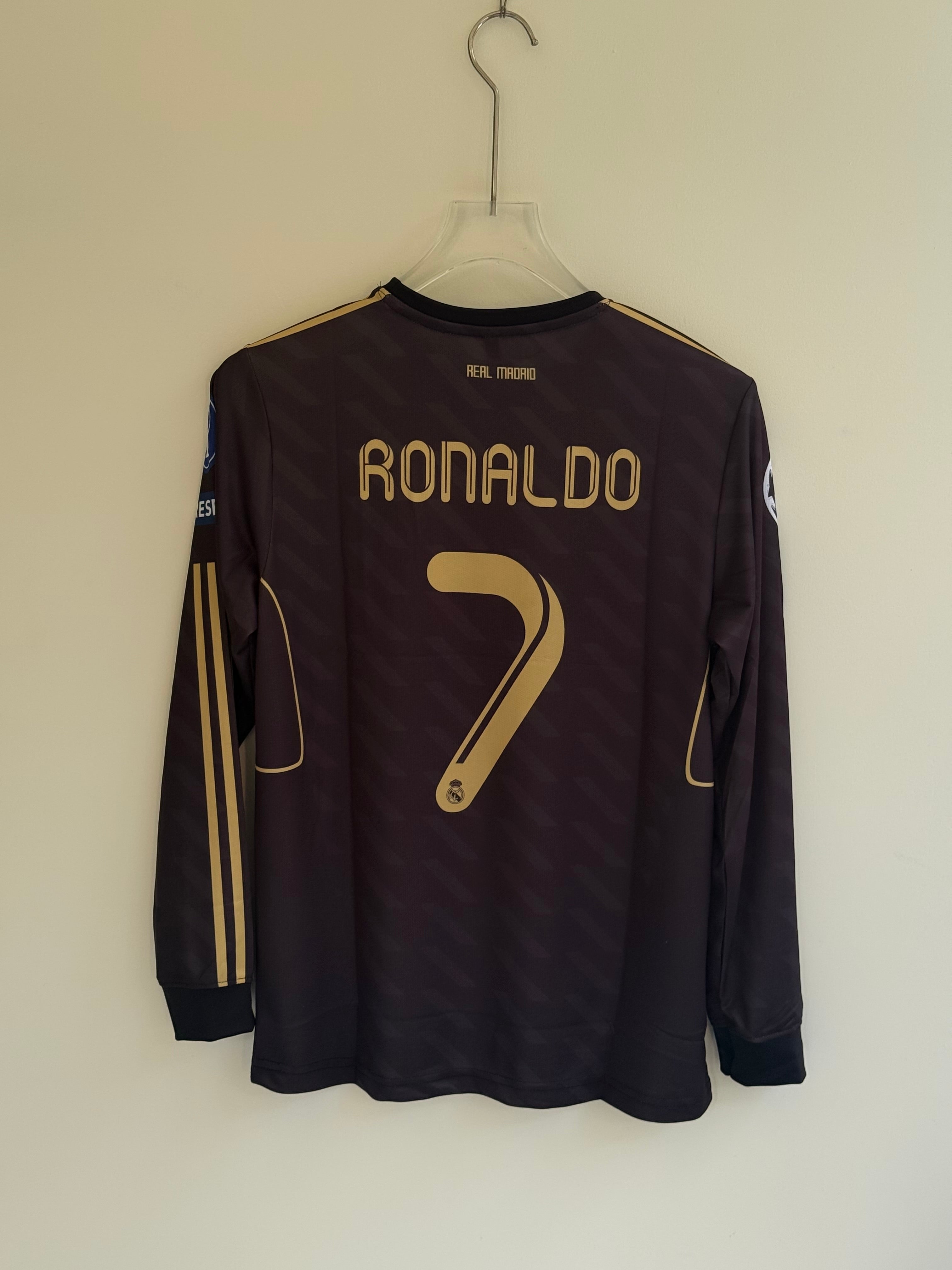 RONALDO REAL MADRID 2012 AWAY KIT FULL SLEEV EMBROIDERY