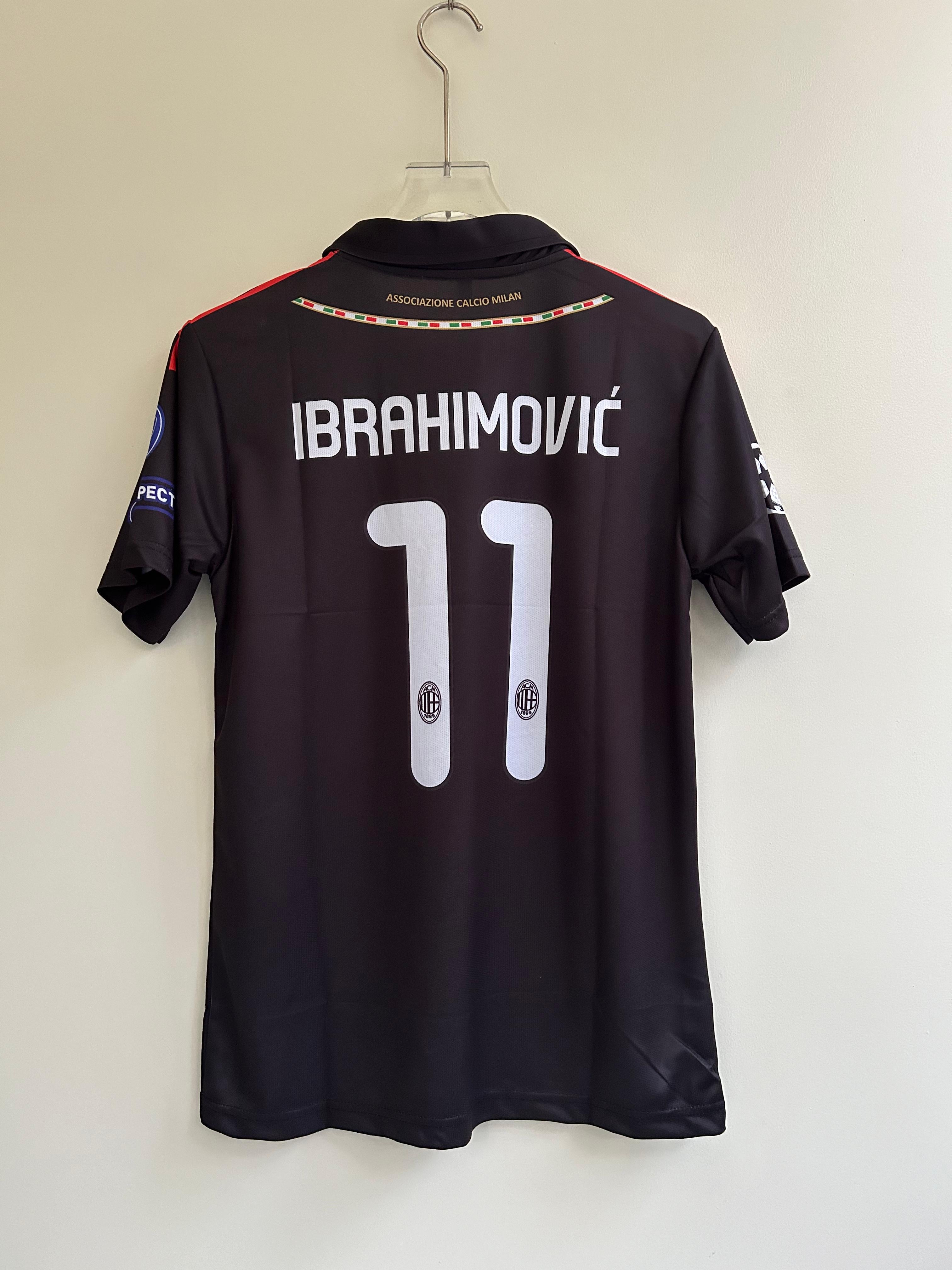 IBRAHIMOVIC AC MILAN 2011/12 THIRD KIT POLO EMBROIDERY