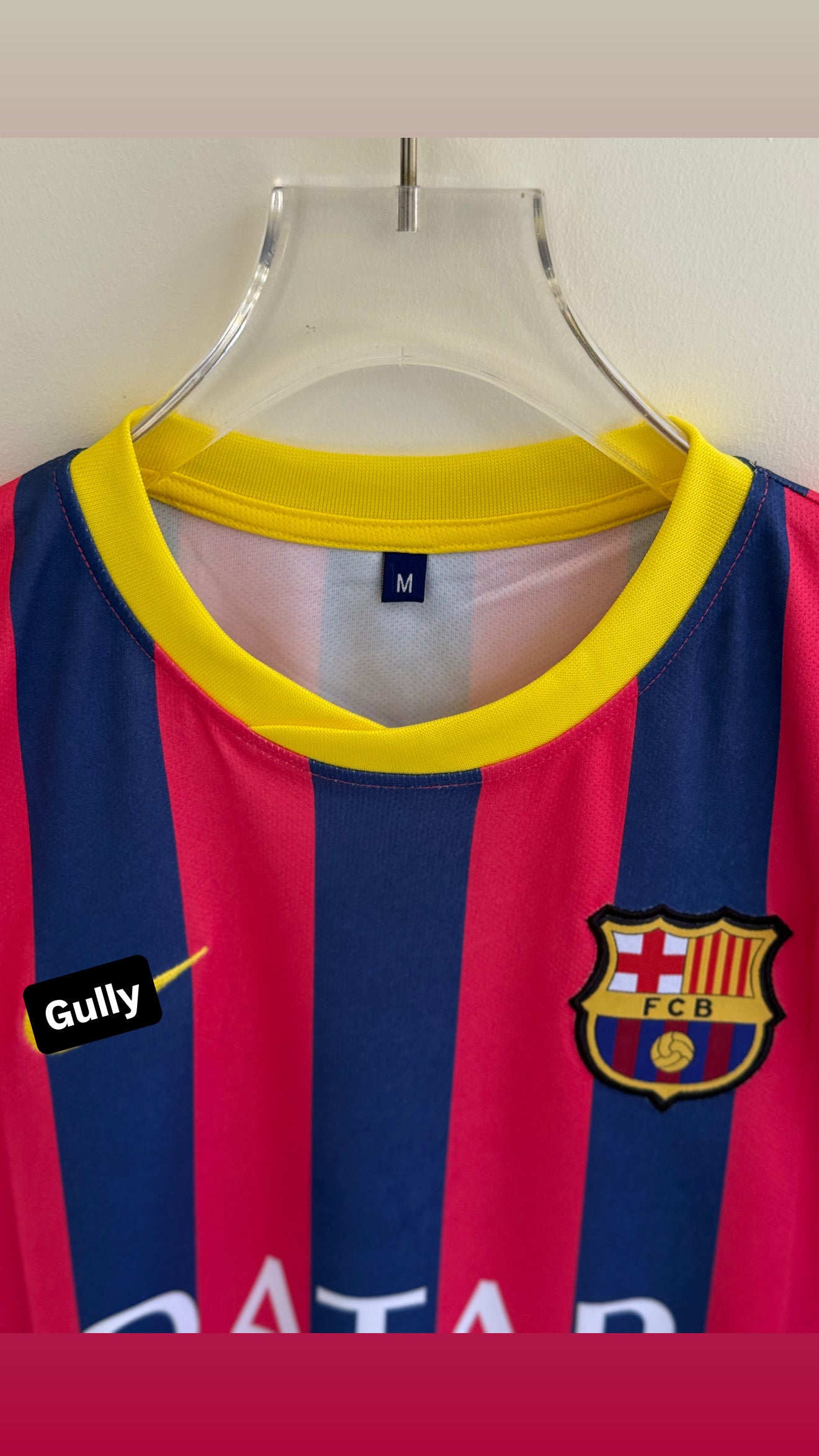 MESSI BARCELONA 2013/14 HOME KIT EMBROIDERY