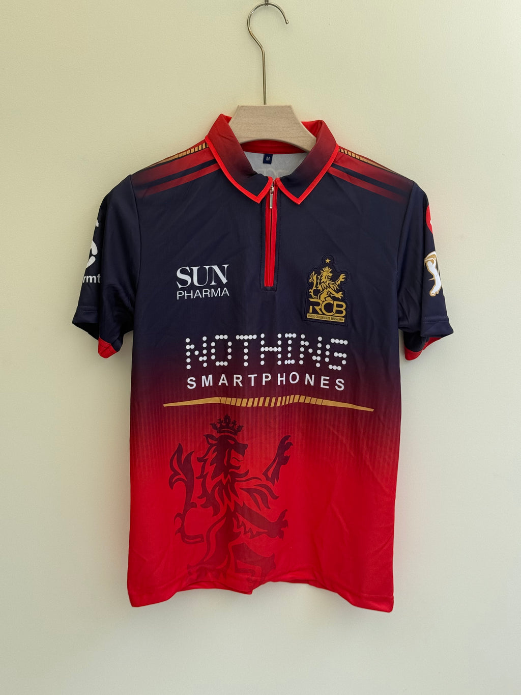 KOHLI RCB HOME KIT POLO ZIP EMBROIDERY