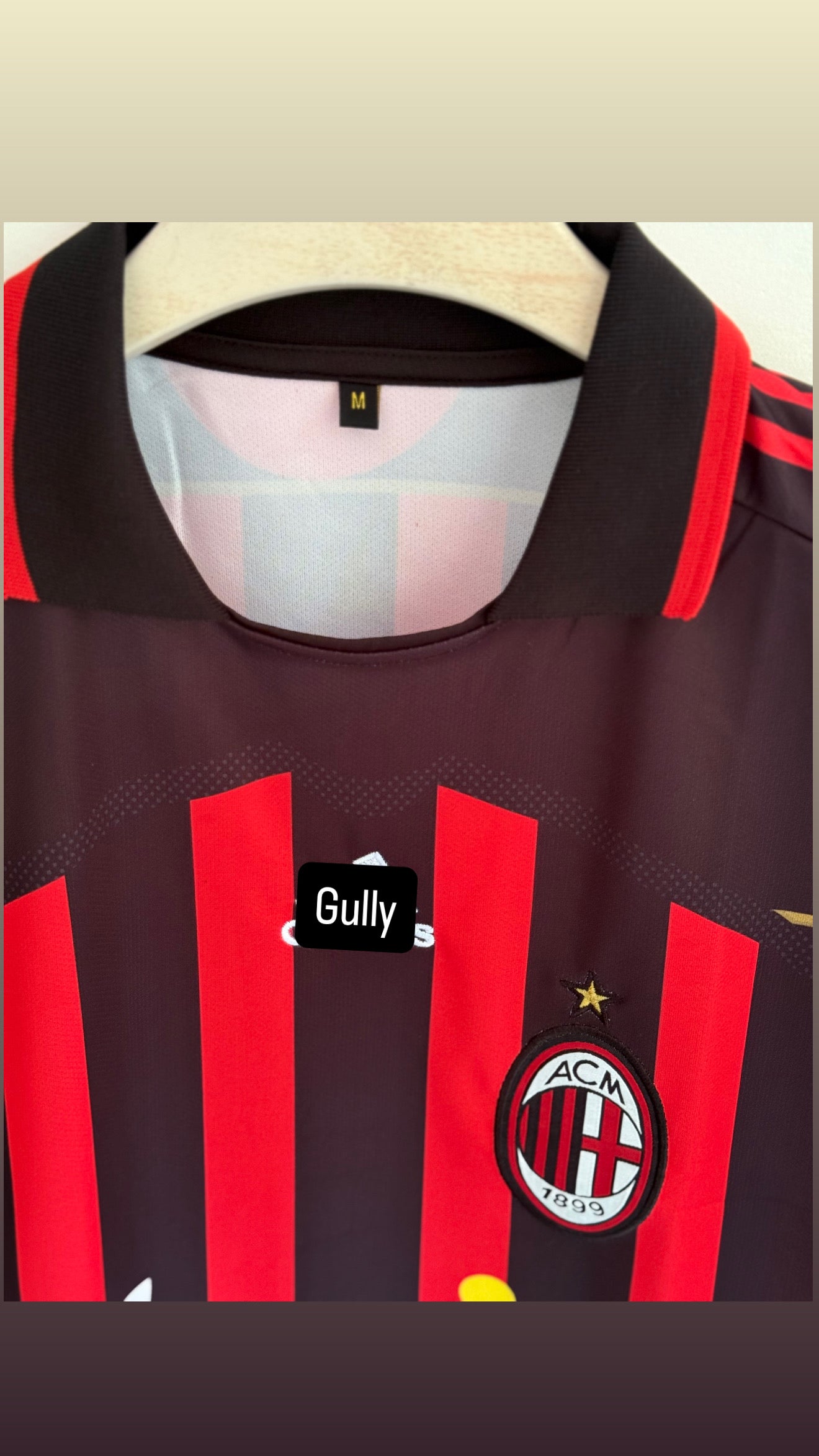 MALDINI AC MILAN 2007 HOME KIT POLO EMBROIDERY