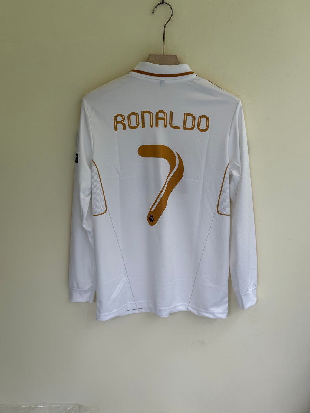 RONALDO REAL MADRID 2011/12 HOME KIT POLO FULL SLEEV EMBROIDERY