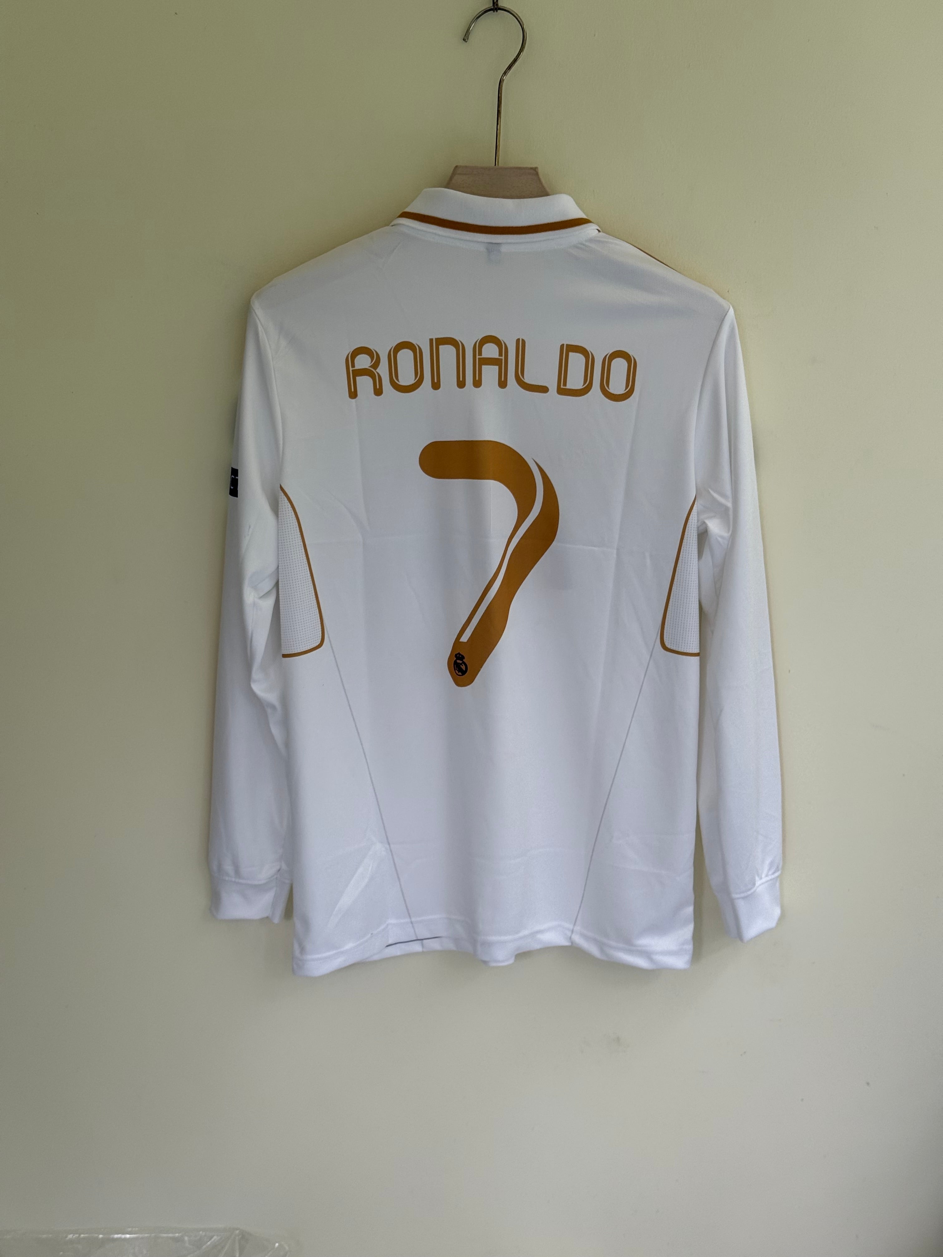 RONALDO REAL MADRID 2011/12 HOME KIT POLO FULL SLEEV EMBROIDERY