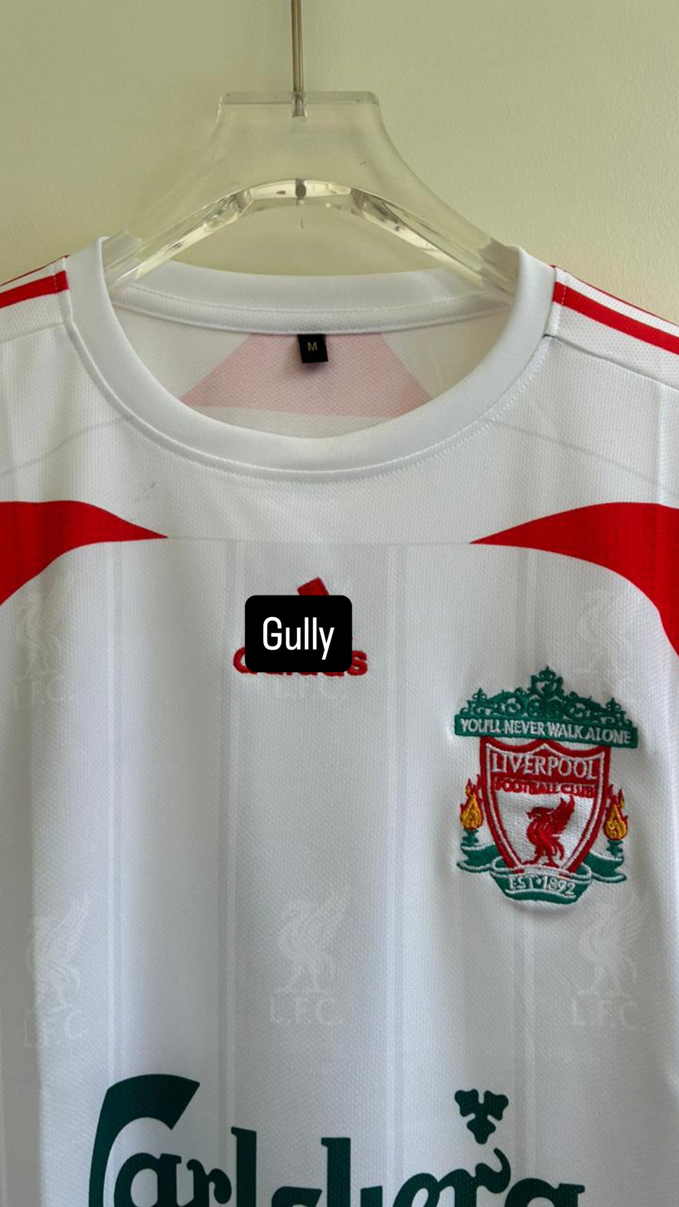 TORRES LIVERPOOL AWAY KIT FIVE SLEEV EMBROIDERY