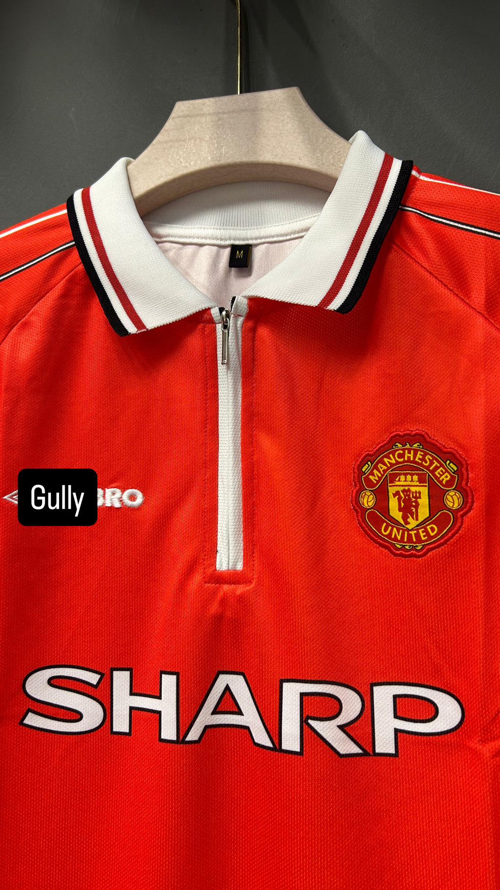 BECKHAM UNITED HOME KIT 1998 POLO EMBROIDERY