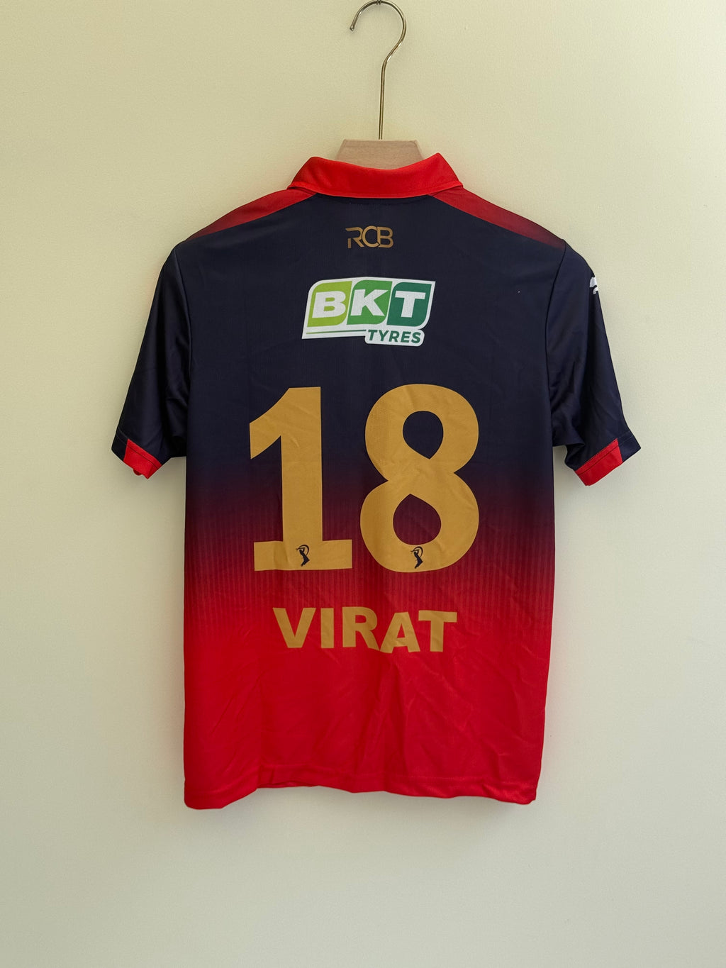 KOHLI RCB HOME KIT POLO ZIP EMBROIDERY