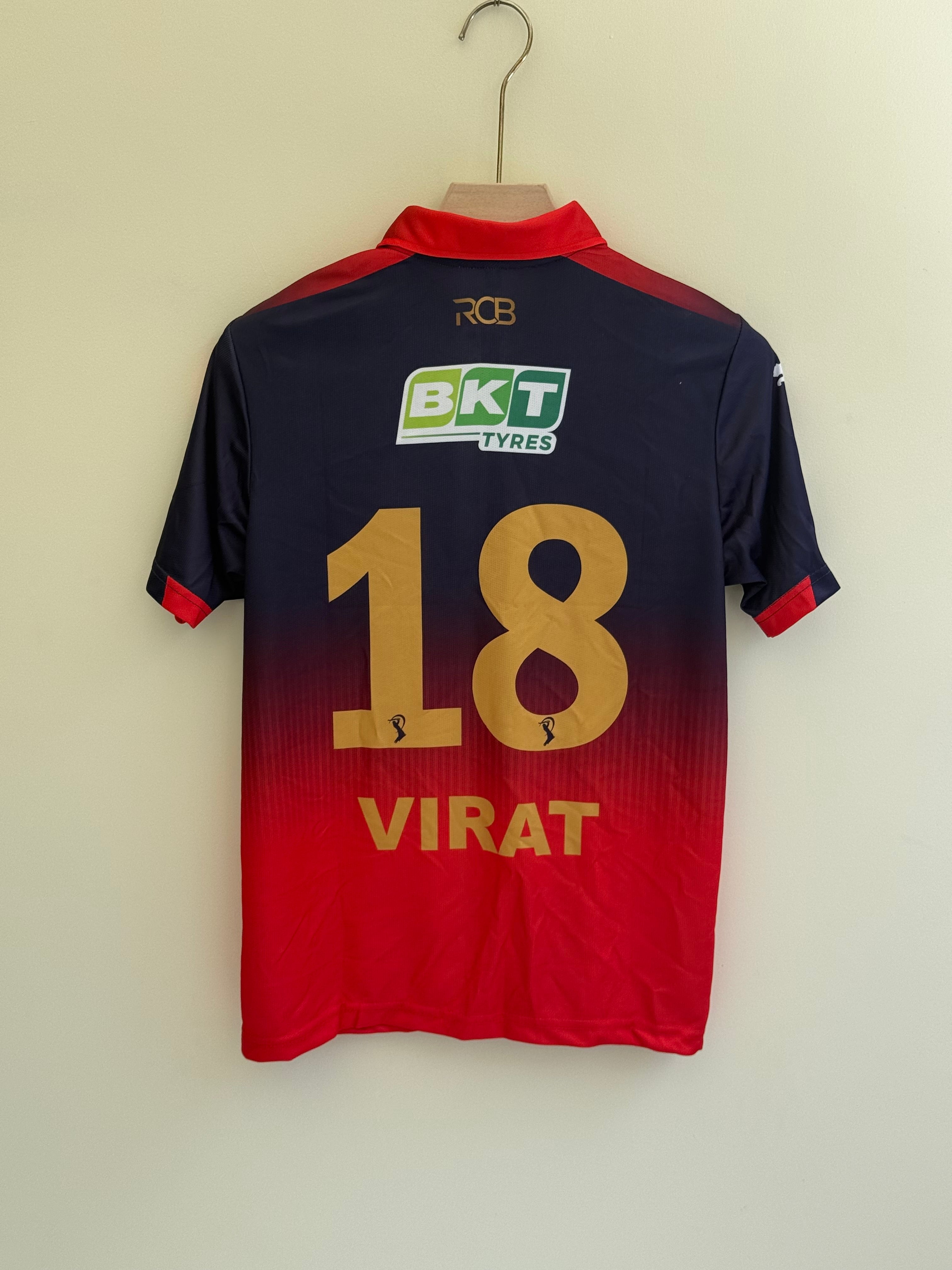 KOHLI RCB HOME KIT POLO ZIP EMBROIDERY