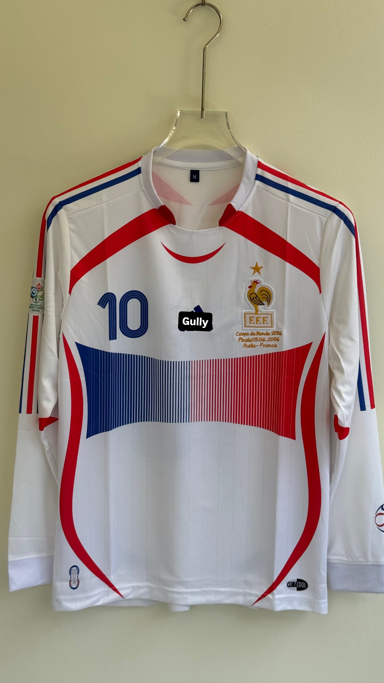 ZIDANE FRANCE AWAY FULL SLEEV EMBROIDERY