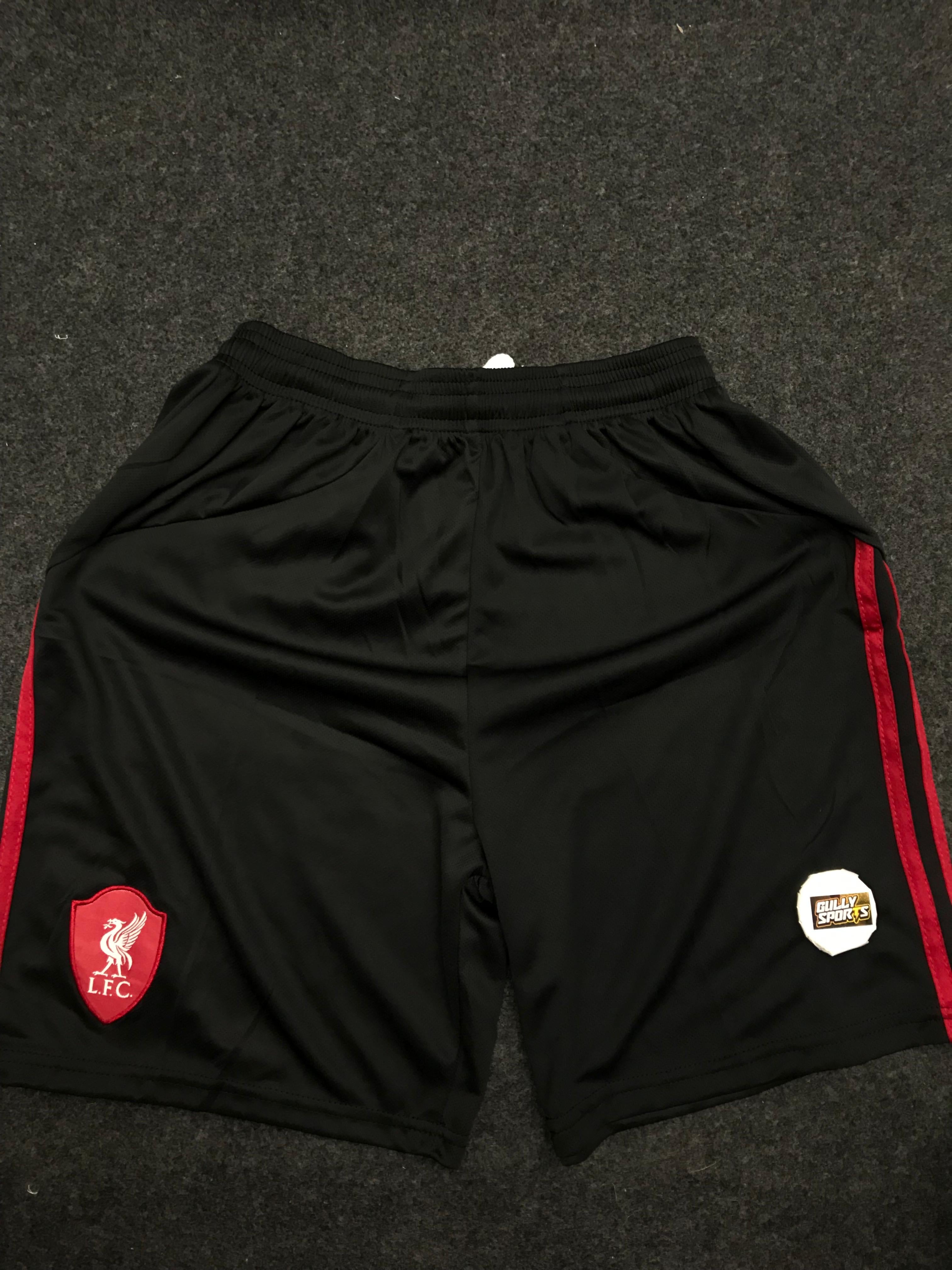 LIVERPOOL BLACK SHORTS EMBROIDERY