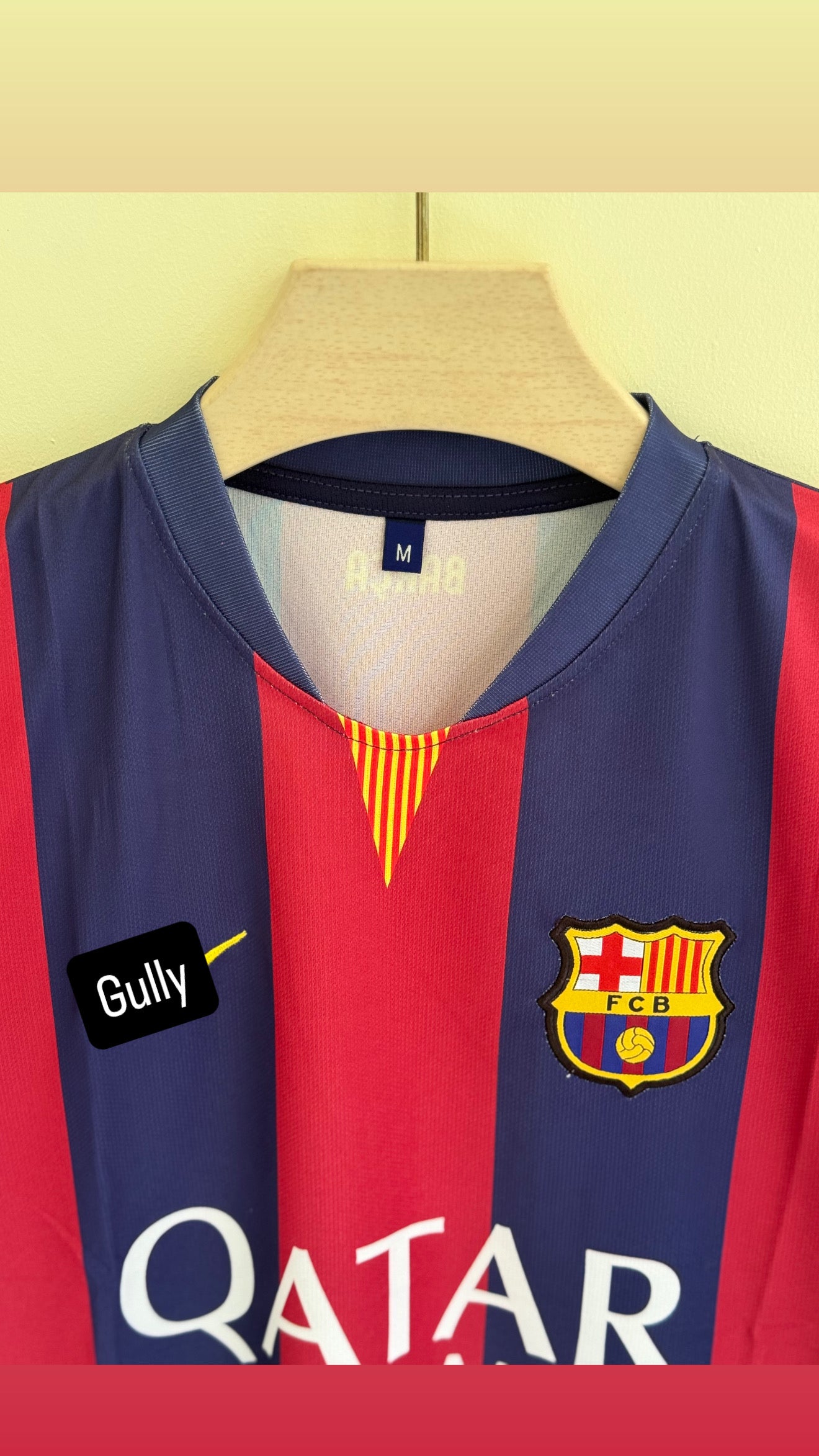 NEYMAR BARCELONA 2014/15 HOME KIT EMBROIDERY