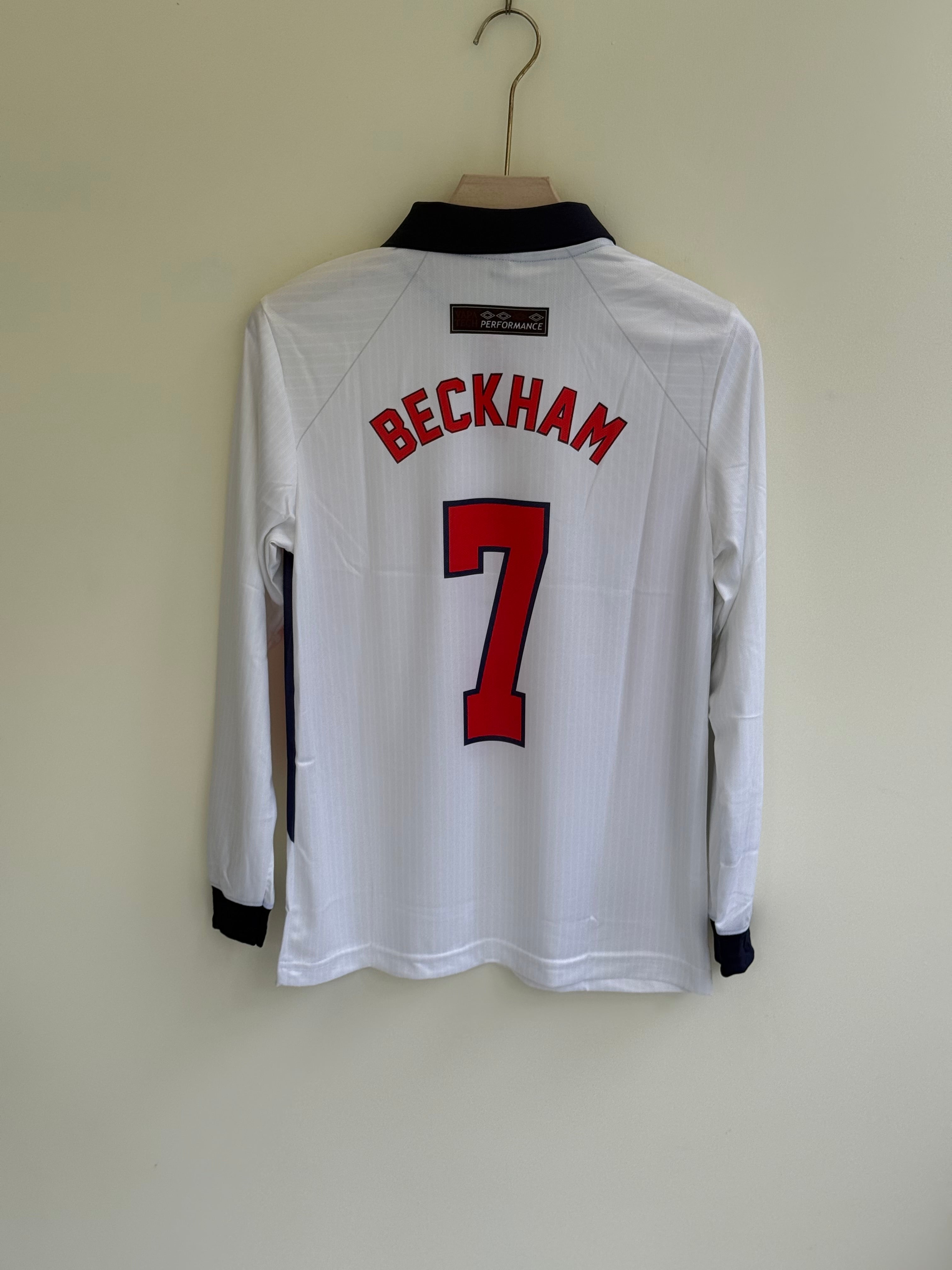 BECKHAM ENGLAND HOME  KIT POLO FULL SLEEV EMBROIDERY