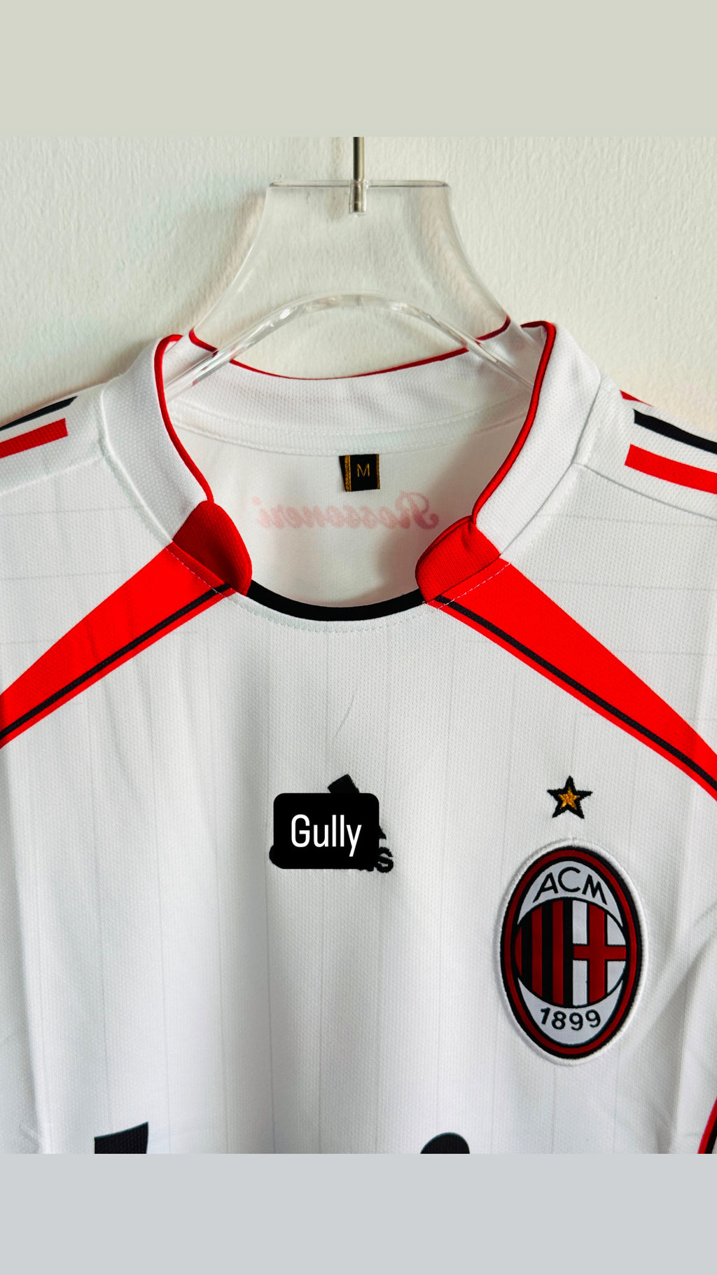 MALDINI AC MILAN 2006/07 AWAY FULL SLEEV EMBROIDERY