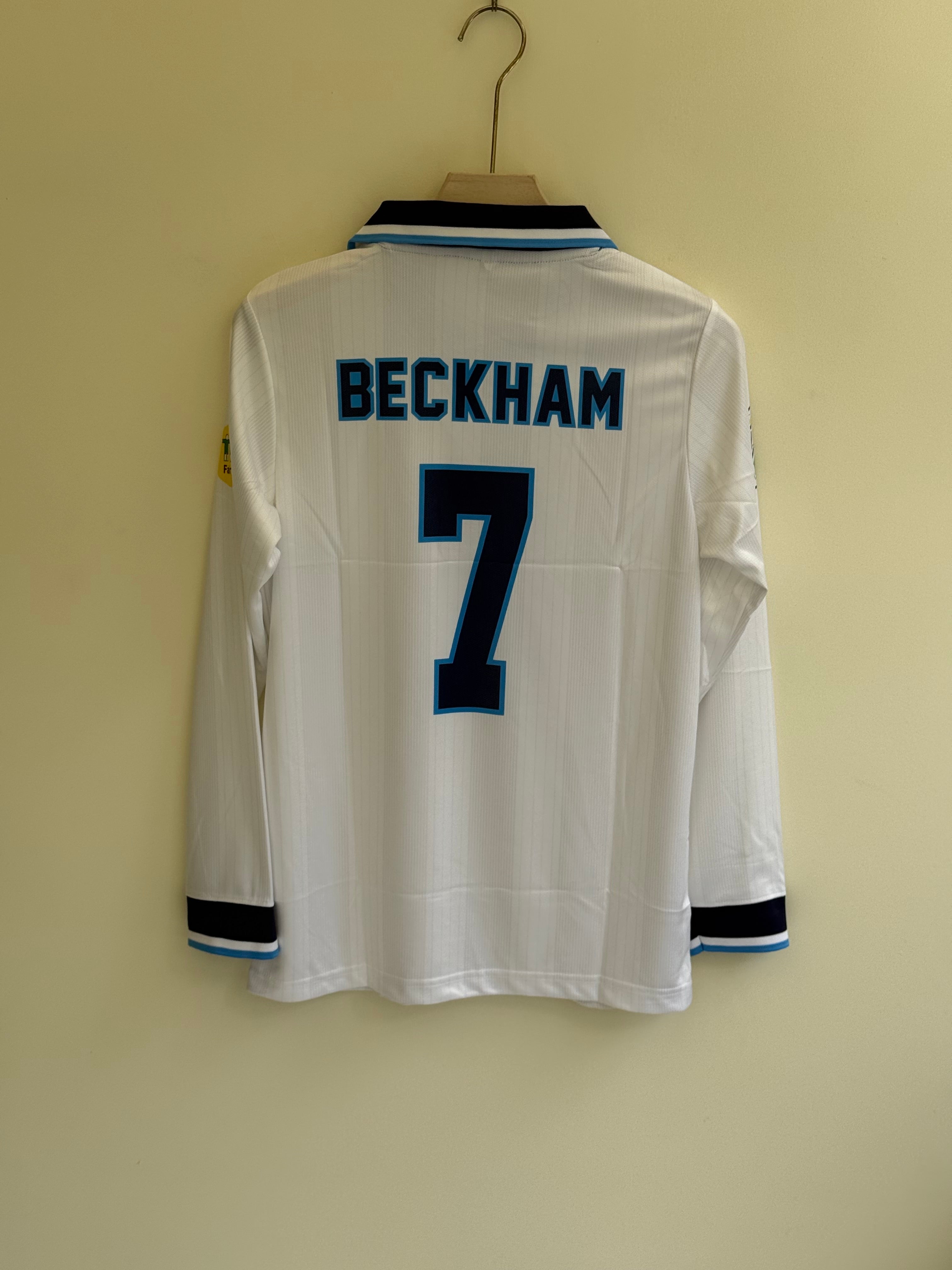 BECKHAM ENGLAND HOME KIT POLO FULL SLEEV EMBROIDERY