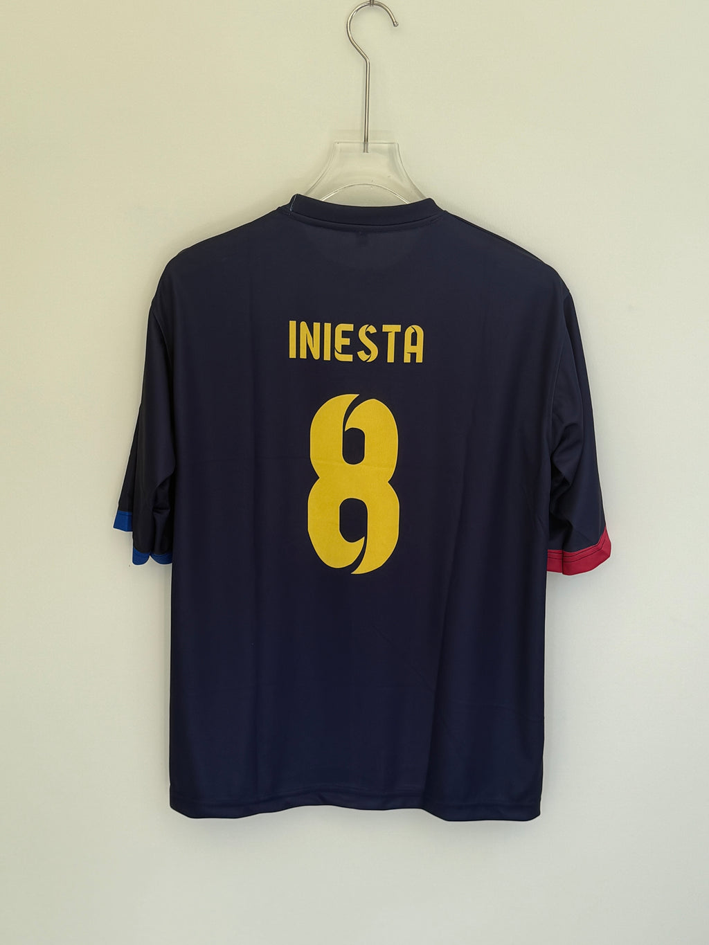 INIESTA BARCELONA HOME KIT FIVE SLEEV EMBROIDERY
