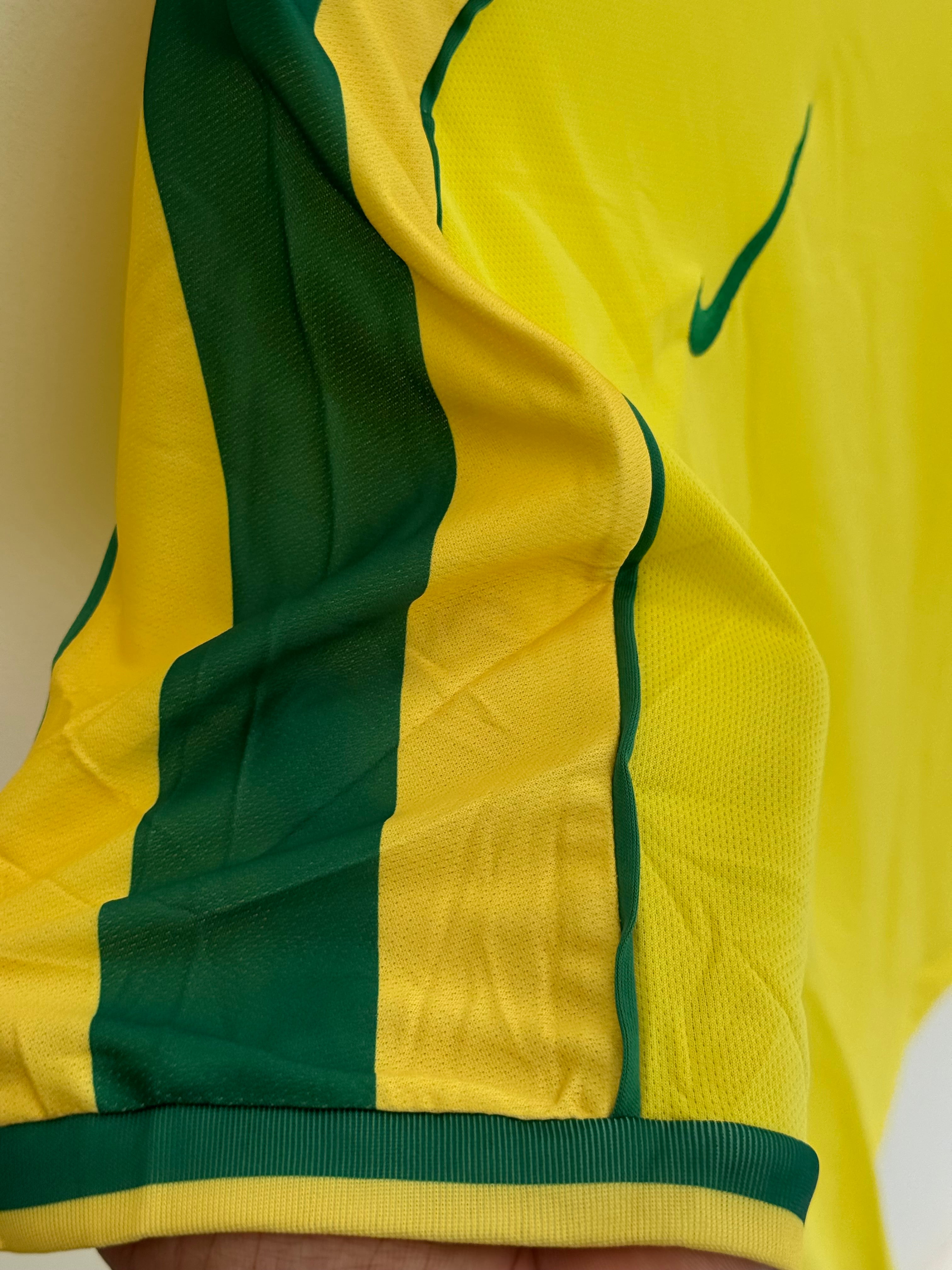 BRAZIL 1998 WORLD CUP HOME KIT EMBROIDERY MASTER QUALITY