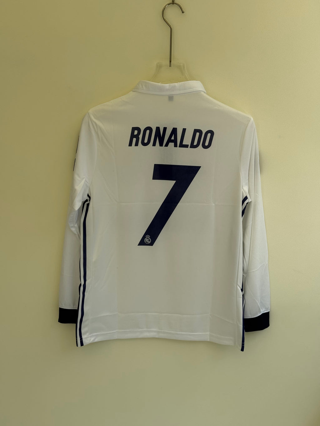 RONALDO REAL MADRID 2016 HOME KIT POLO FULL SLEEV EMBROIDERY