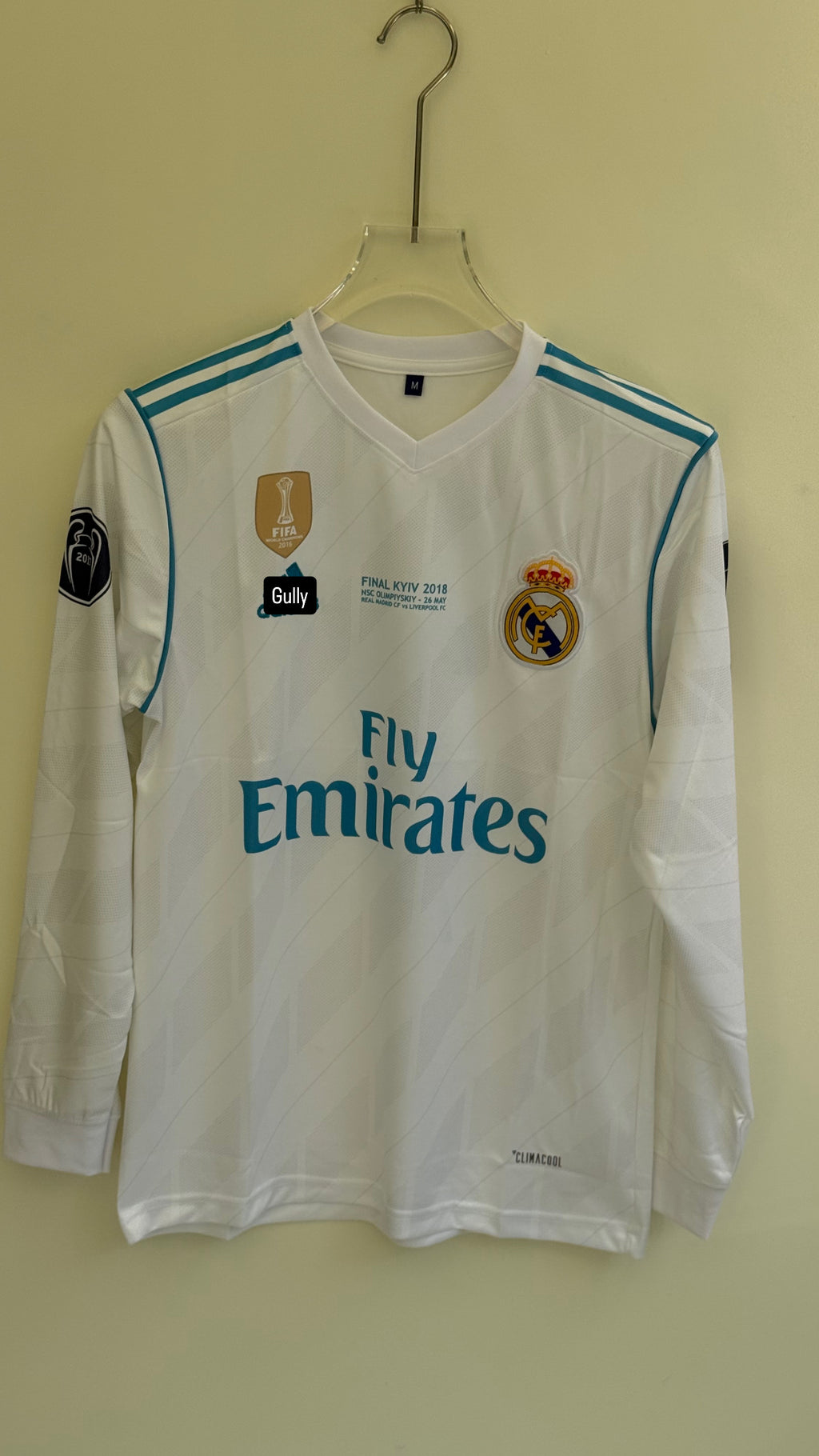RONALDO REAL MADRID 2018 HOME KIT FULL SLEEV EMBROIDERY