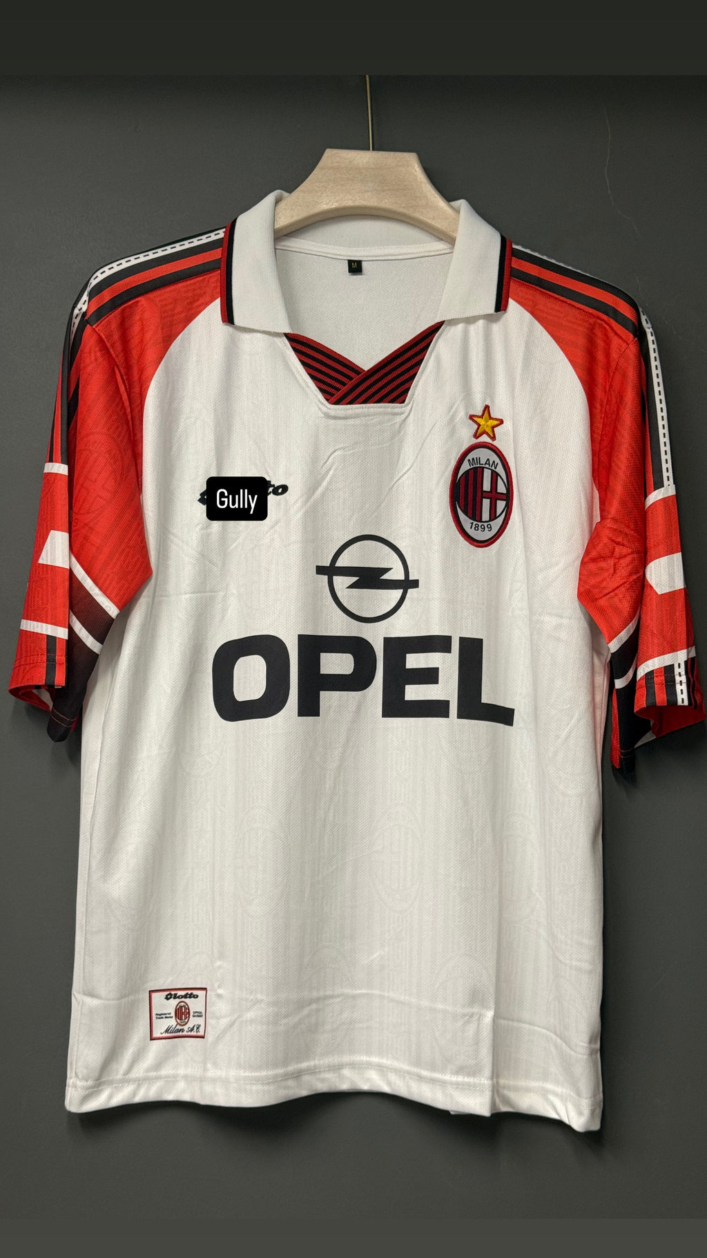 MALDINI AC MILAN 97/98 AWAY POLO FIVE SLEEV EMBROIDERY