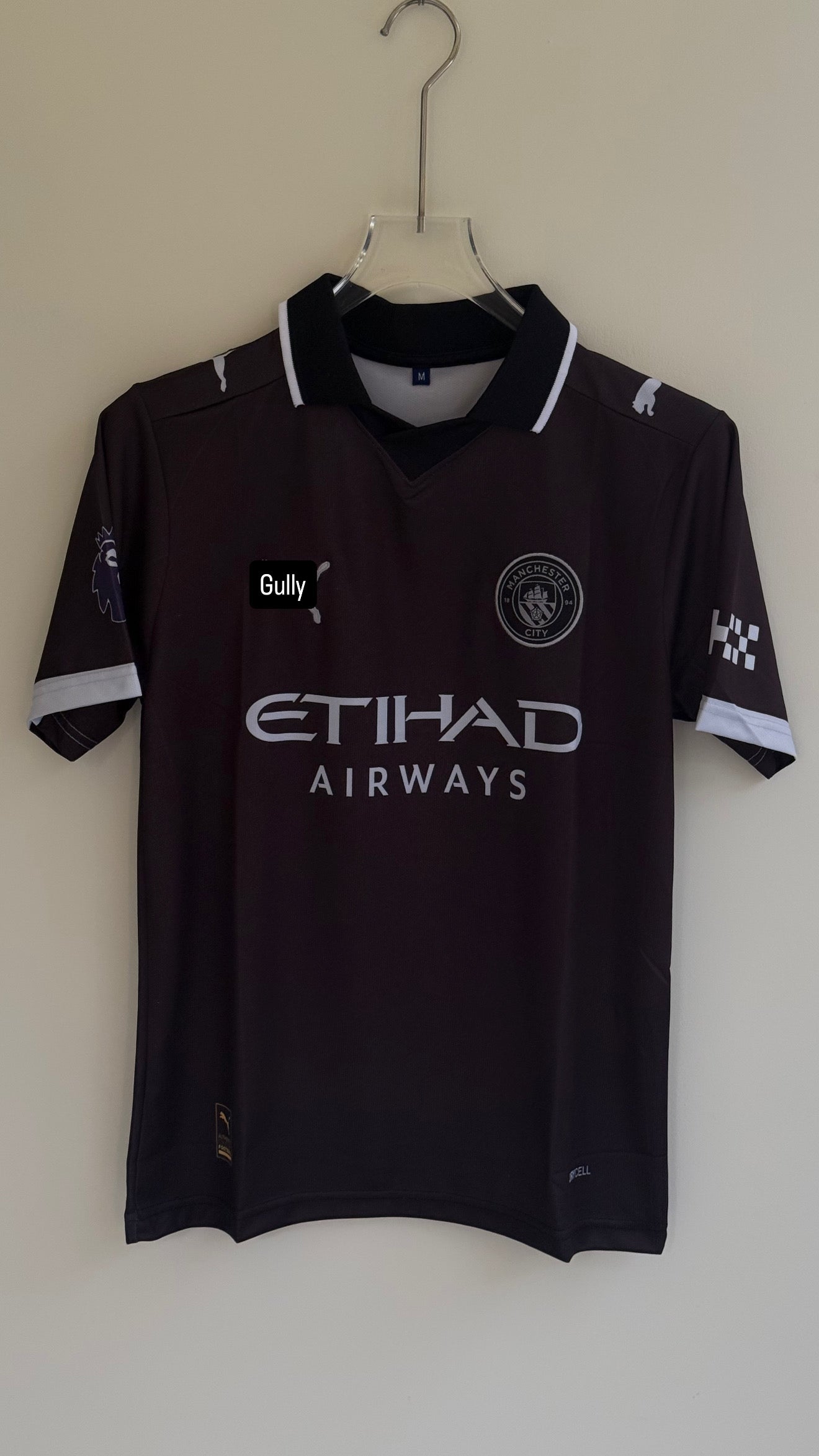 HALAND MANCHESTER CITY AWAY KIT 25/26 POLO EMBROIDERY
